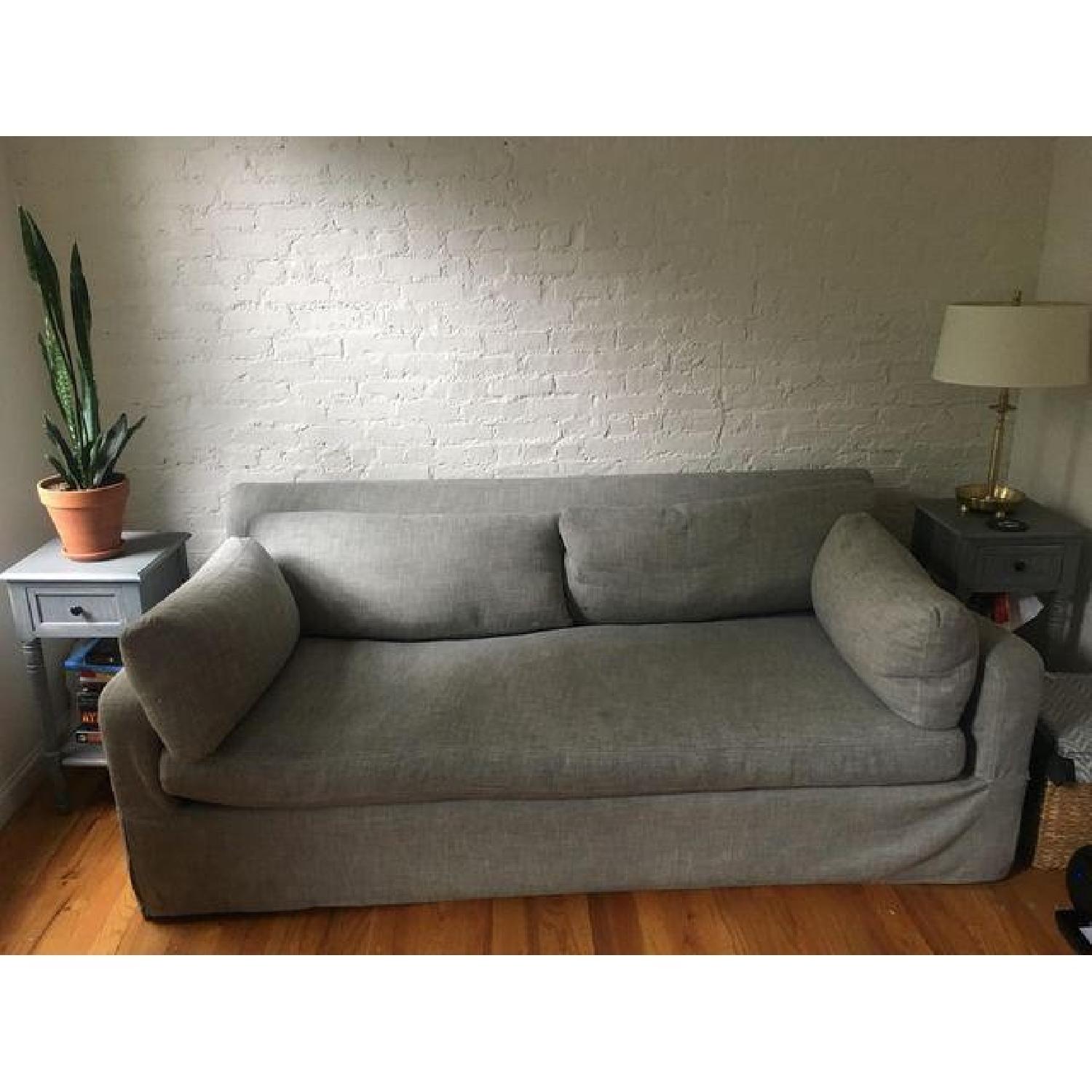 Restoration Hardware Belgian Track Arm Slipcovered Sofa - image-1