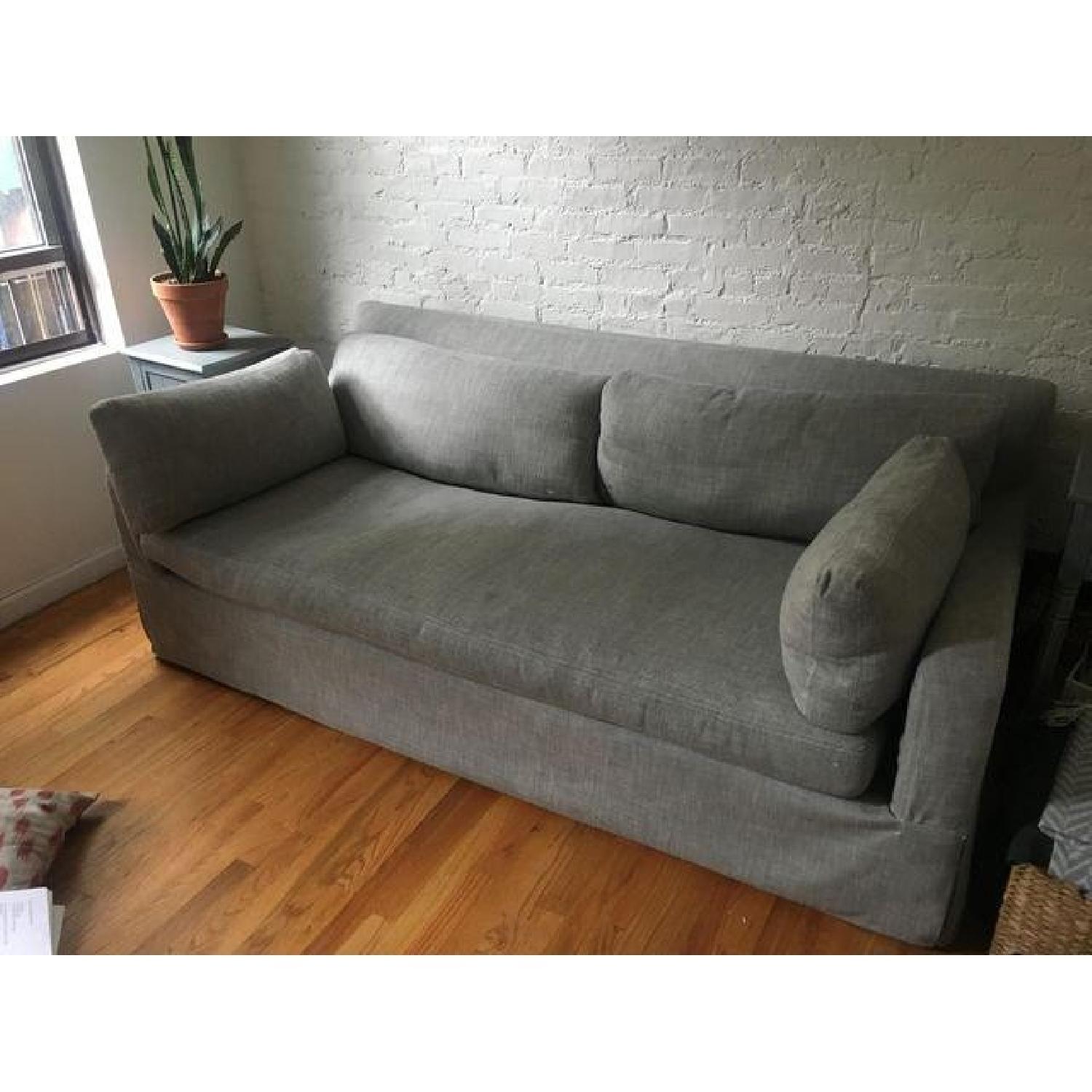 Restoration Hardware Belgian Track Arm Slipcovered Sofa - image-2