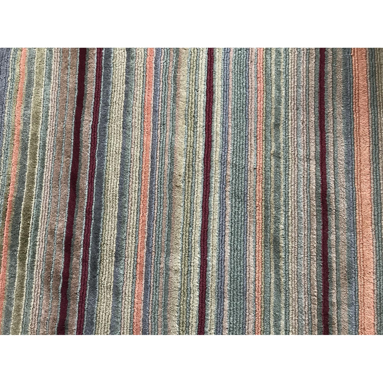 Crate & Barrel Striped Wool Rug AptDeco