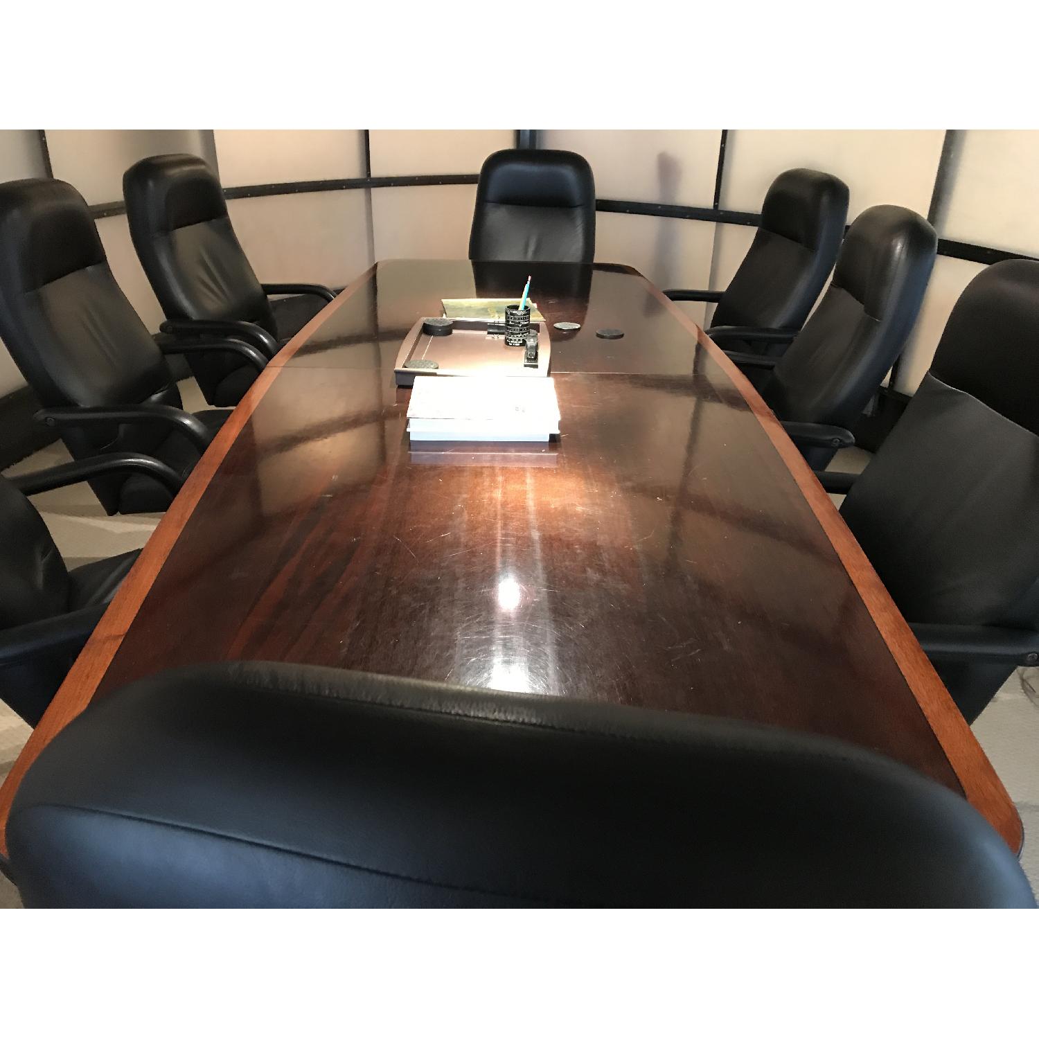 Large Boardroom Table w/ 8 Chairs - image-2