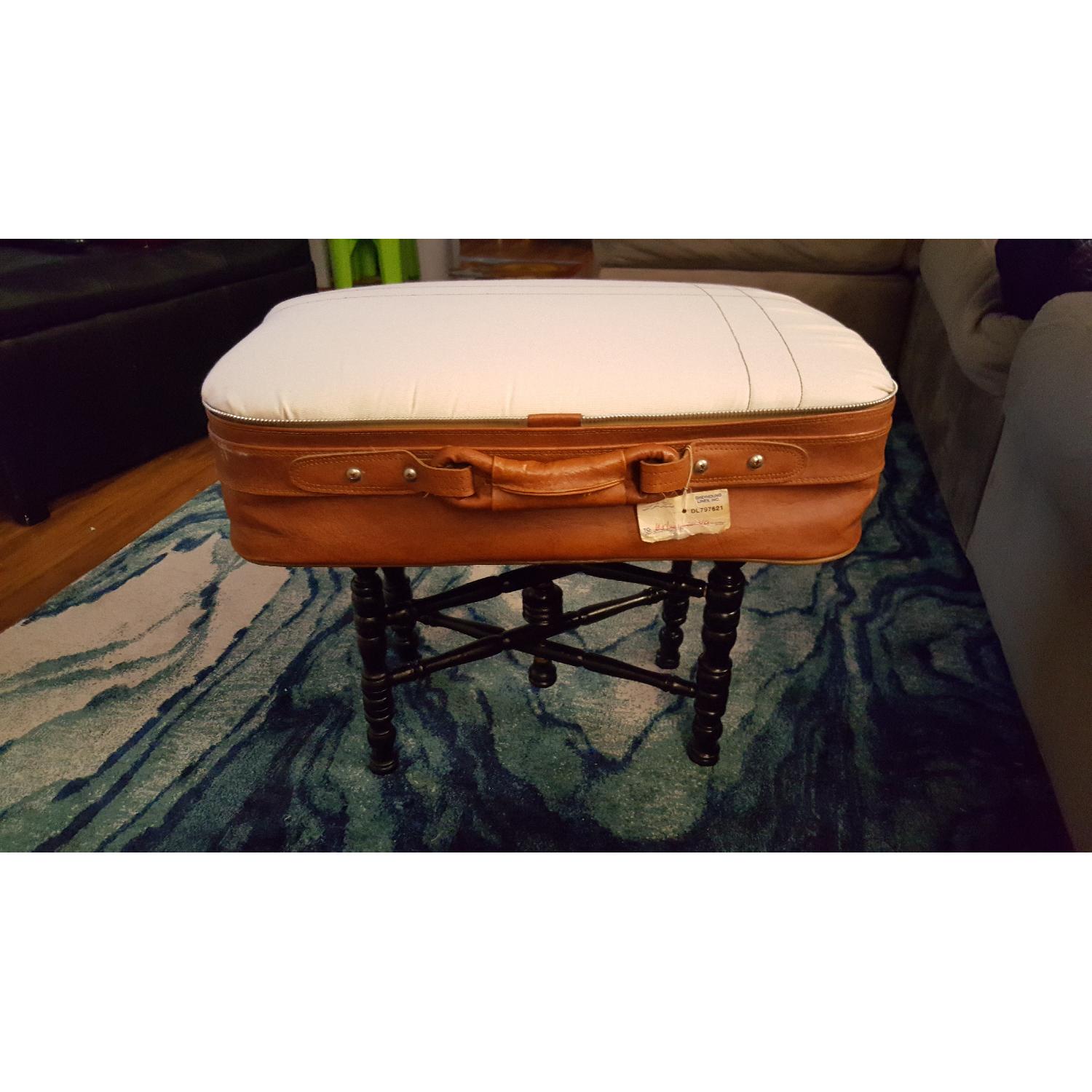 Up-Cycled Vintage Suitcase Ottoman - image-1