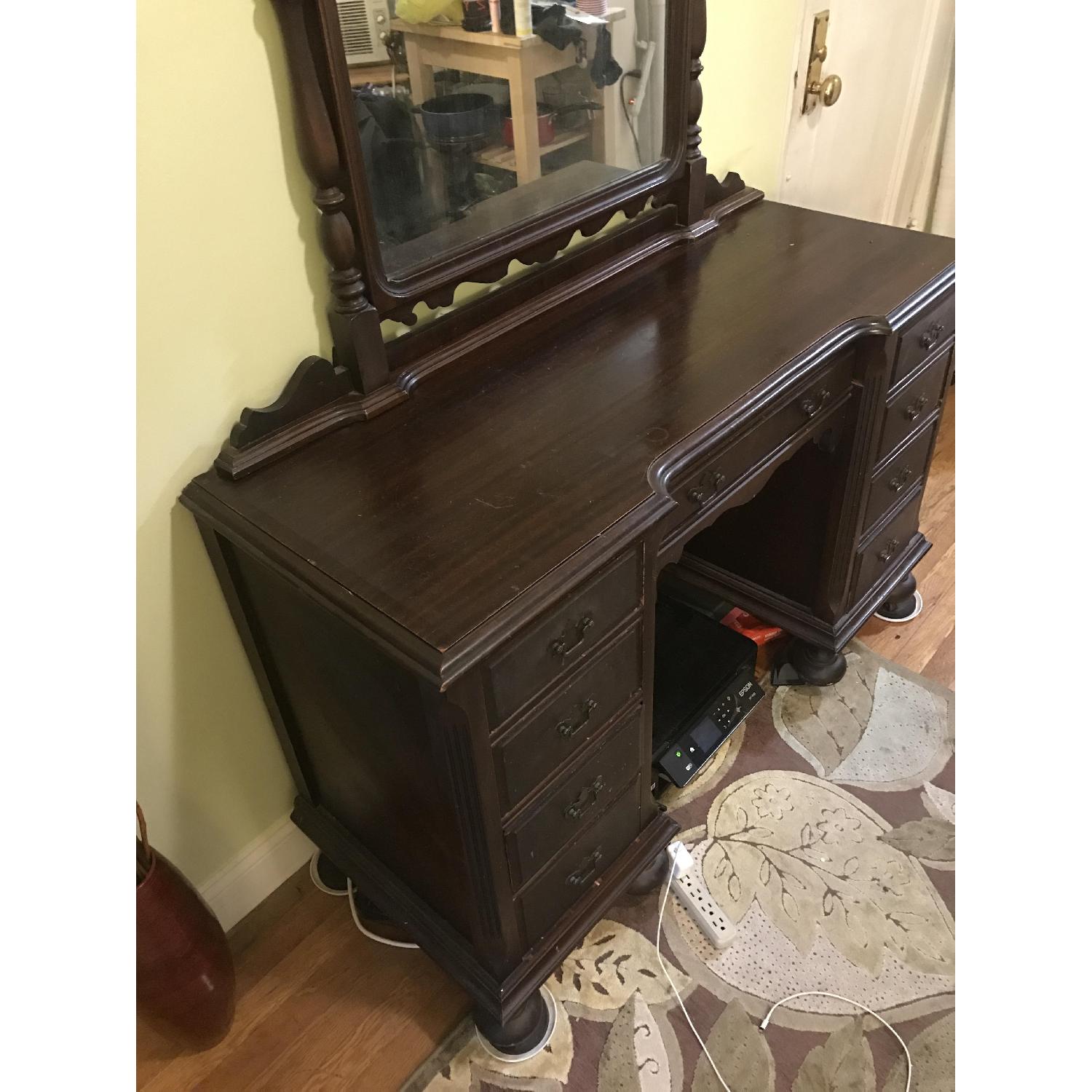Antique Wooden Vanity - image-2