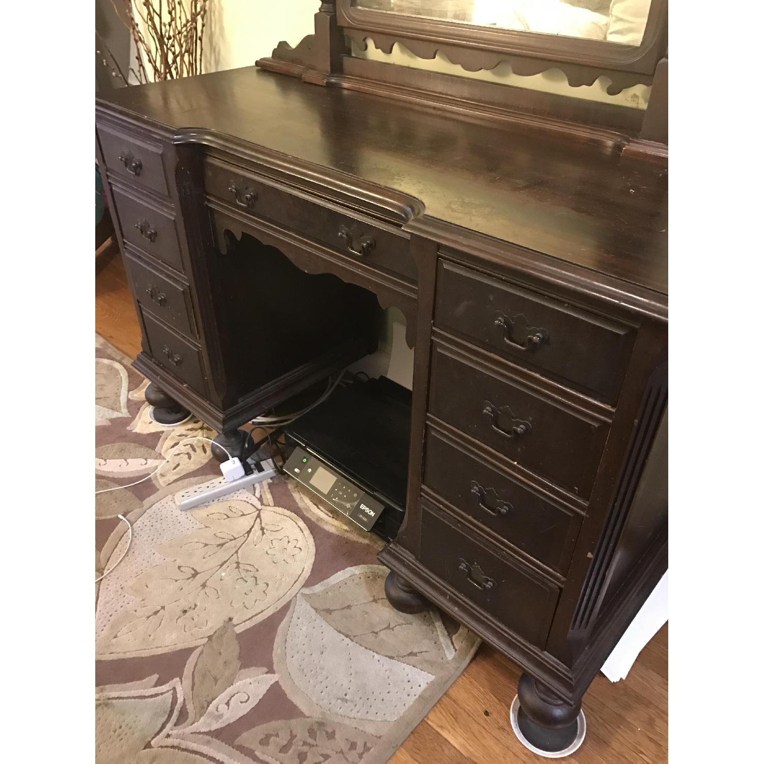 Antique Wooden Vanity - image-4