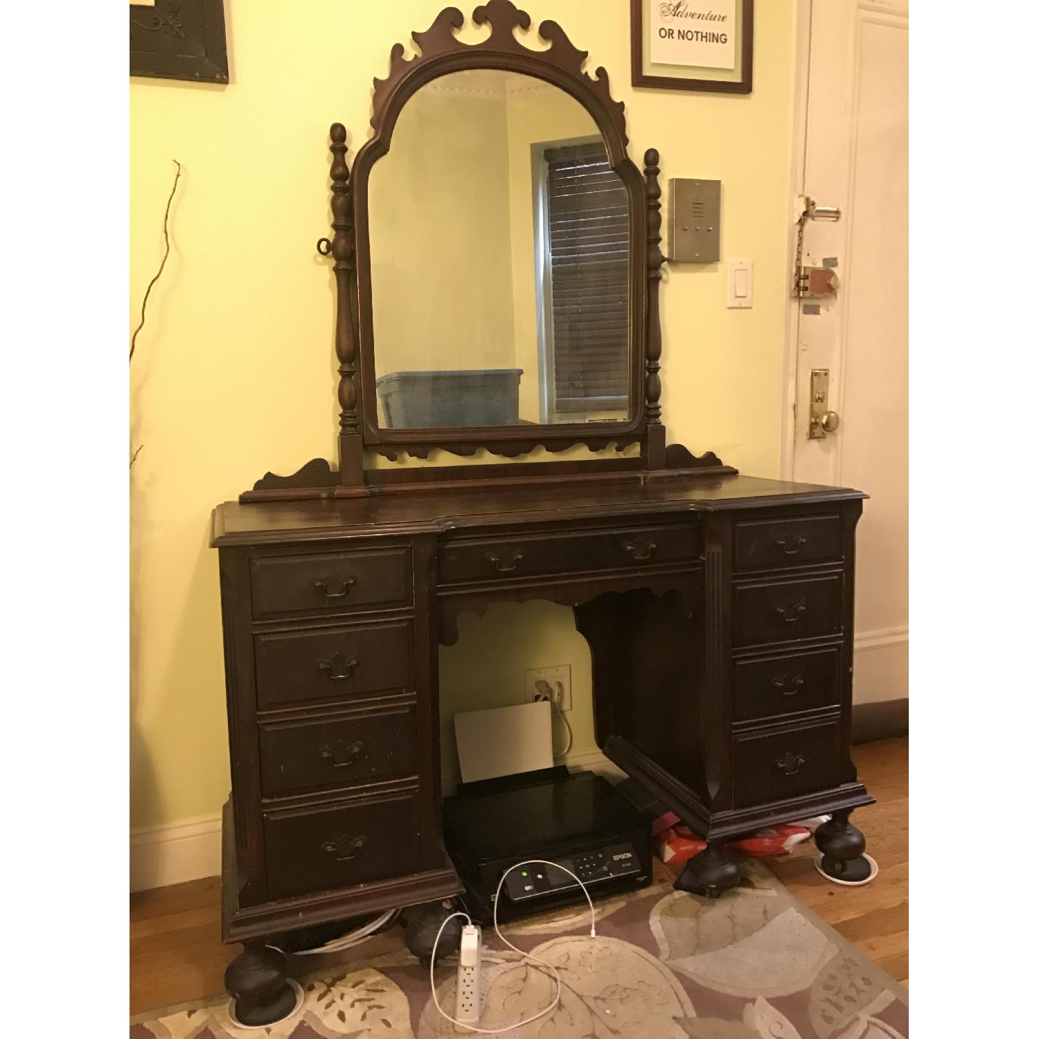 Antique Wooden Vanity - image-5
