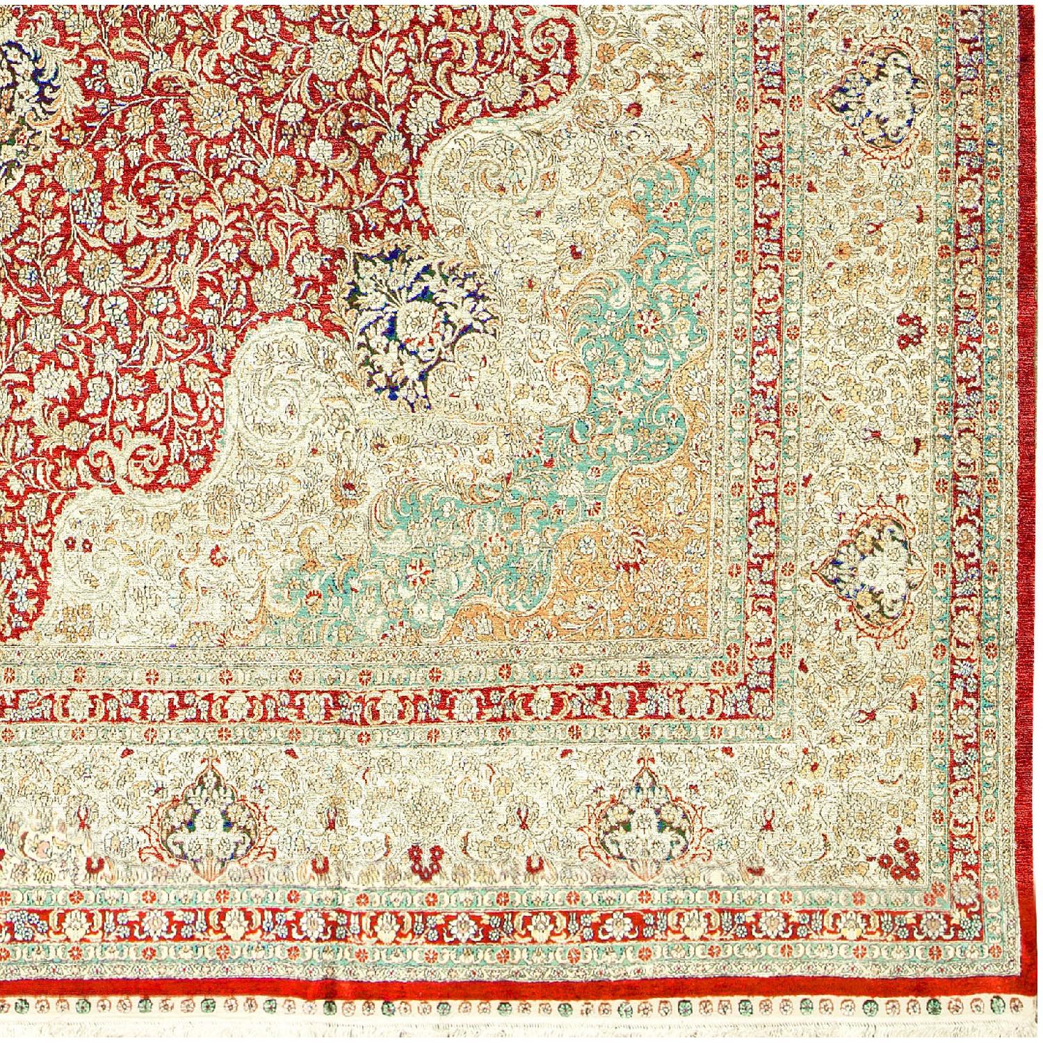 Bokara Rug Co. Traditional Hand Woven Pure Silk Rug - image-1