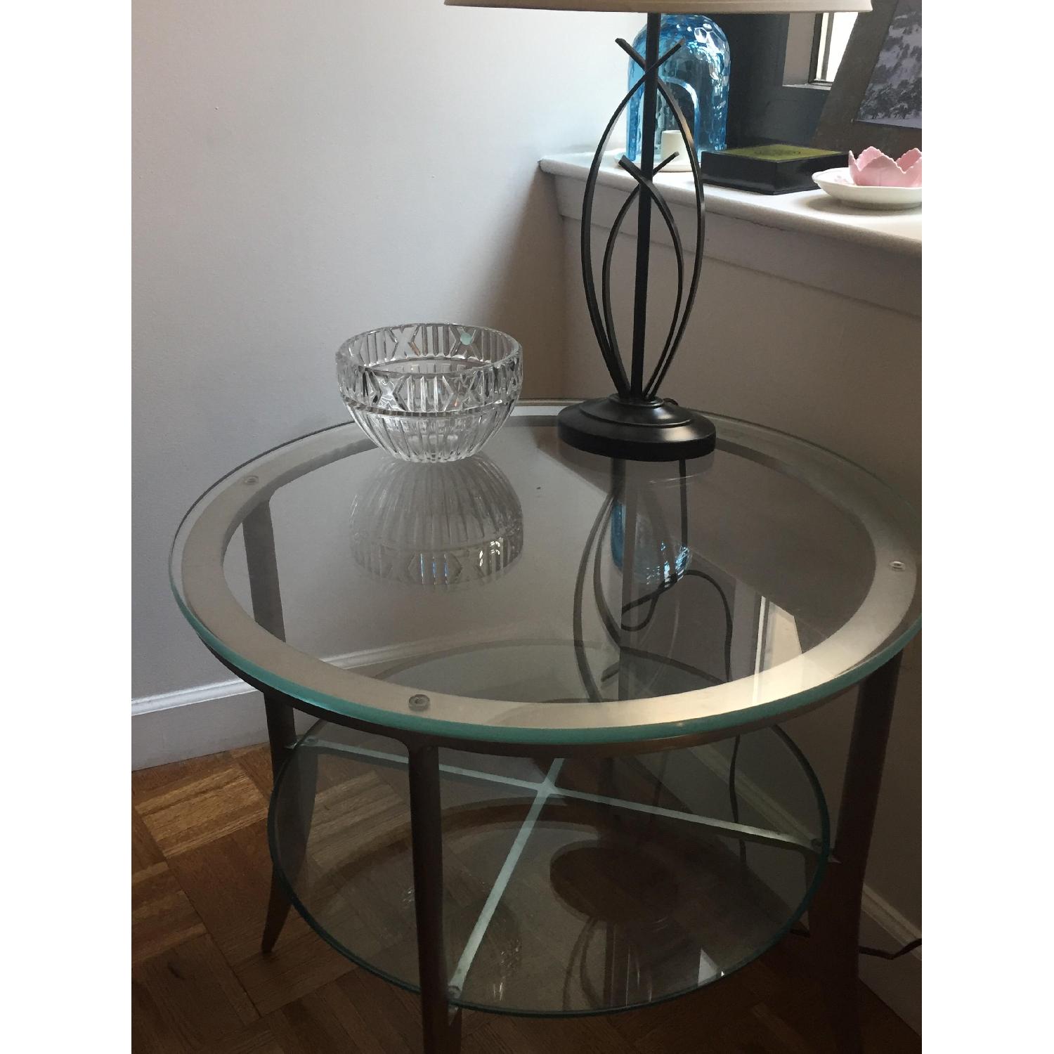 Two Tier Glass Accent Table - image-1