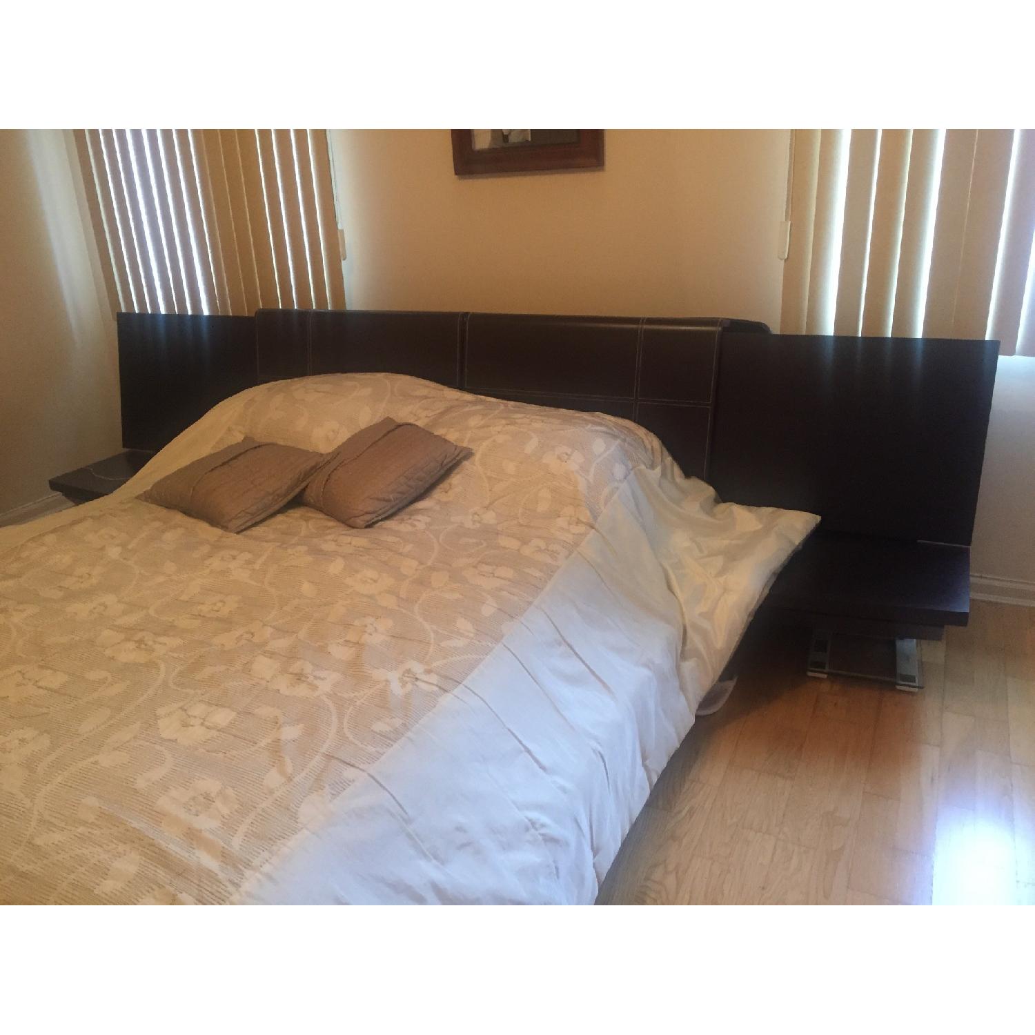 Italian Espresso Queen Bed w/ Storage + 6 Drawer Dresser - image-0