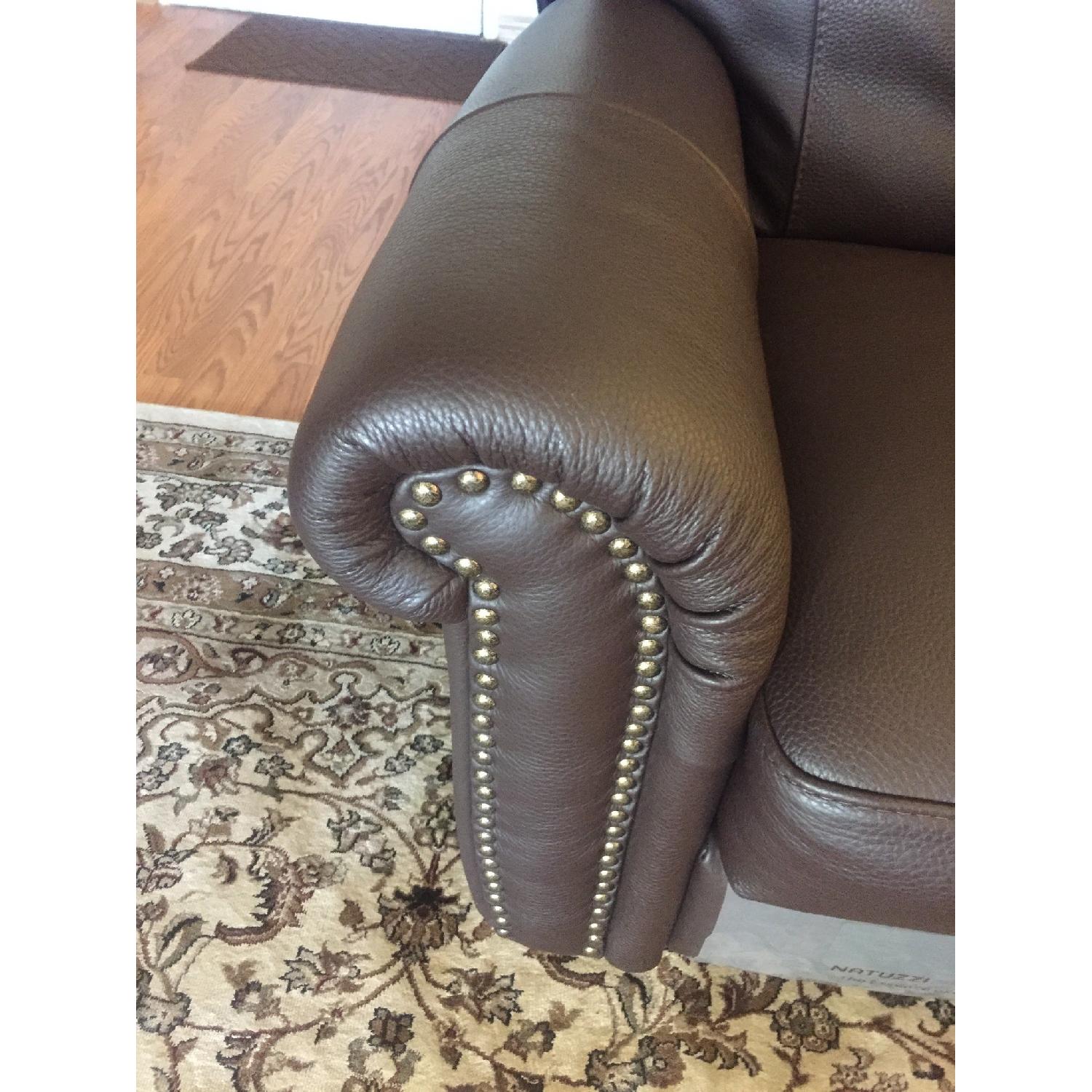 Natuzzi Leather 3 Seater Sofa + 2 Recliner Chairs - image-6