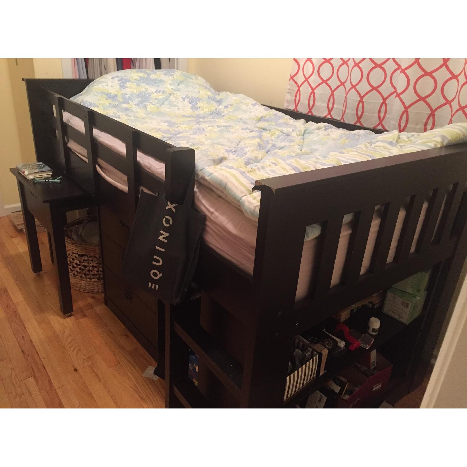 Wayfair Deion Twin Low Loft Bed w/ Storage - image-1