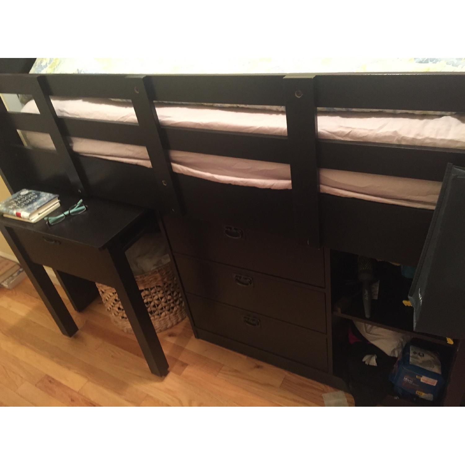 Wayfair Deion Twin Low Loft Bed w/ Storage - image-3