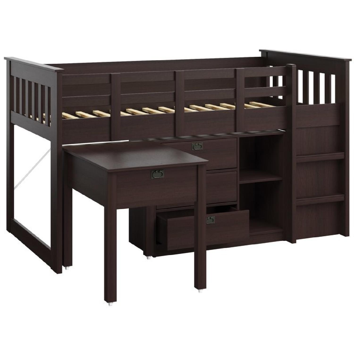Wayfair Deion Twin Low Loft Bed w/ Storage