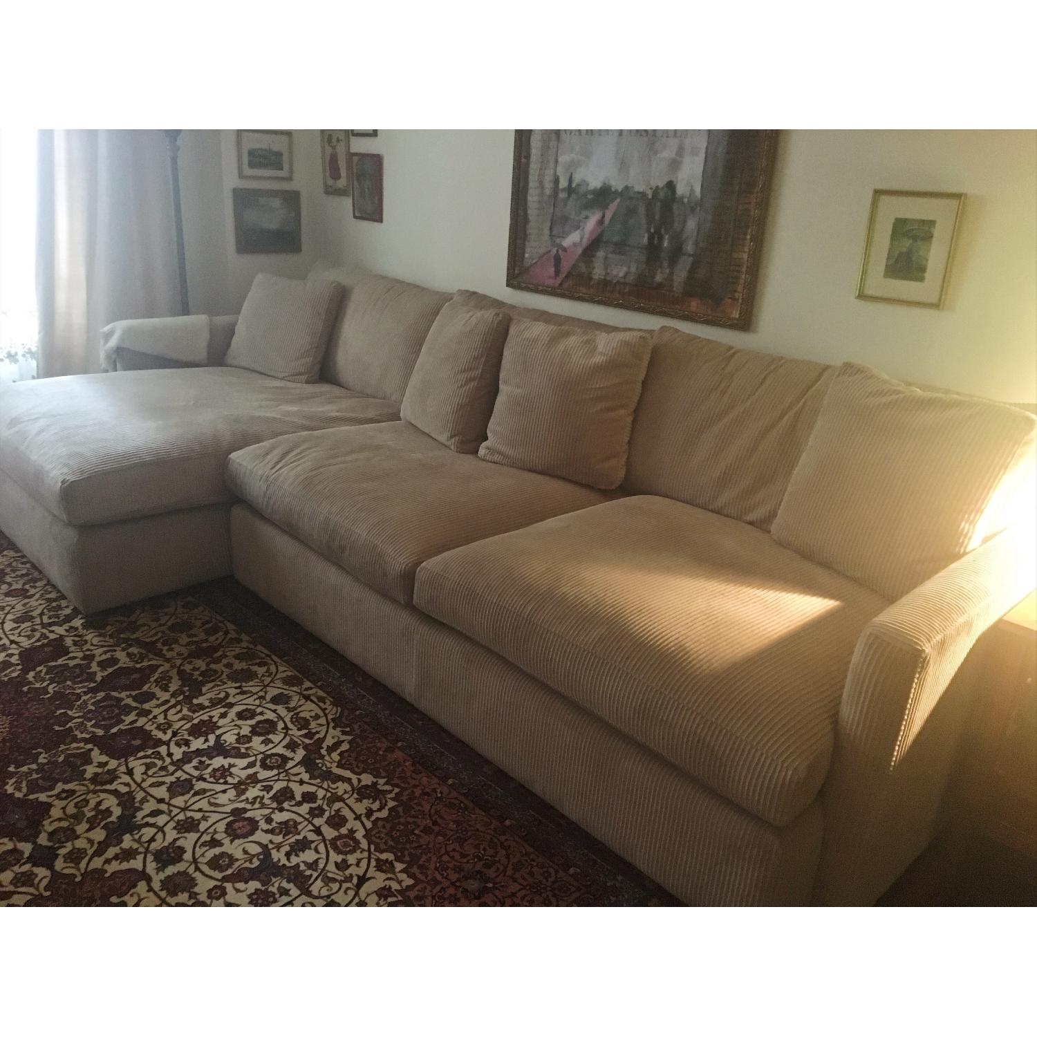 Crate & Barrel Lounge Sectional Sofa w/ Chaise - image-1