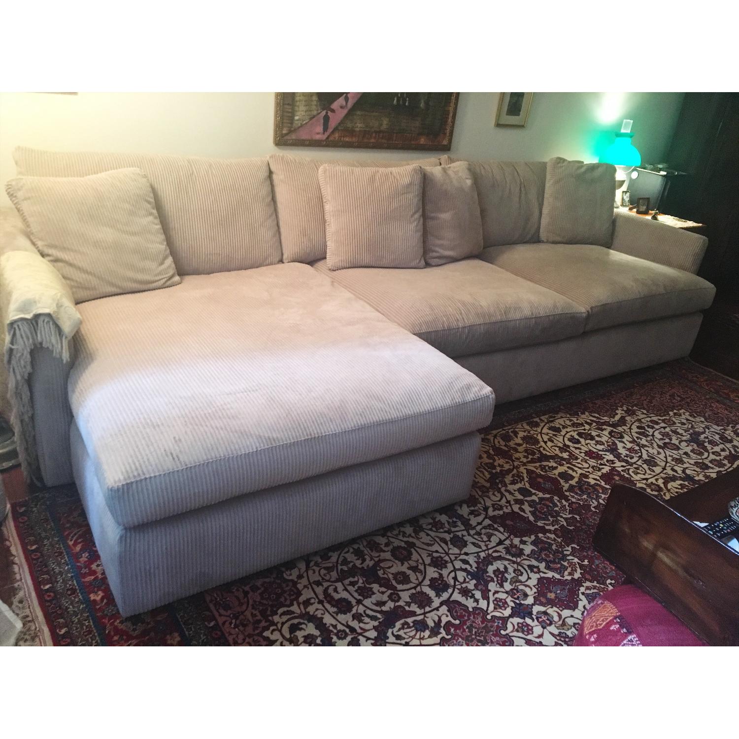 Crate & Barrel Lounge Sectional Sofa w/ Chaise - image-2