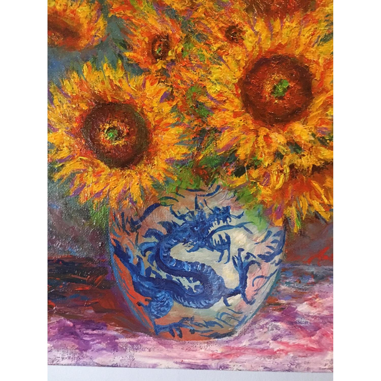 Anthony Coffey - Sunflowers Oil on Canvas - image-5