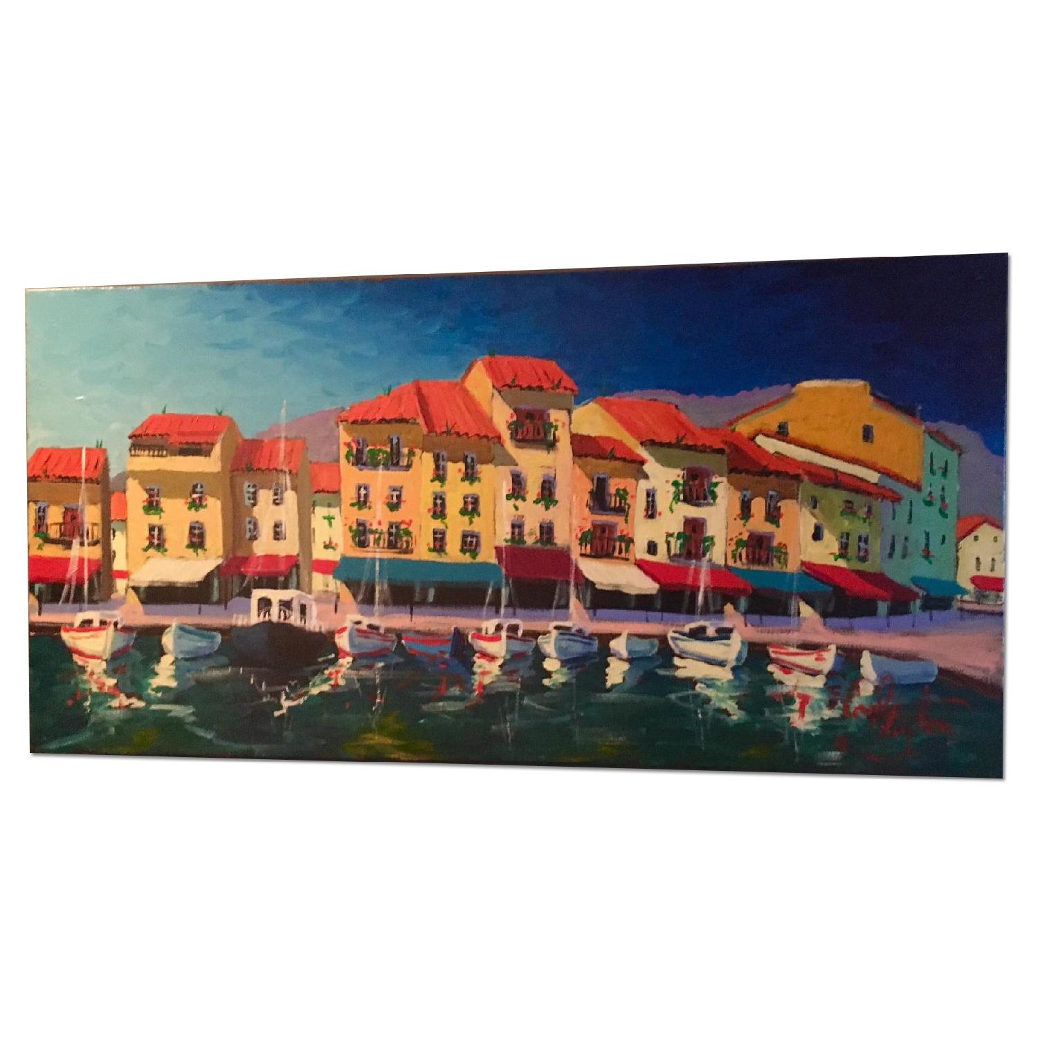 Carl LaPlante Original Painting - Le Calme d'Azur - image-0