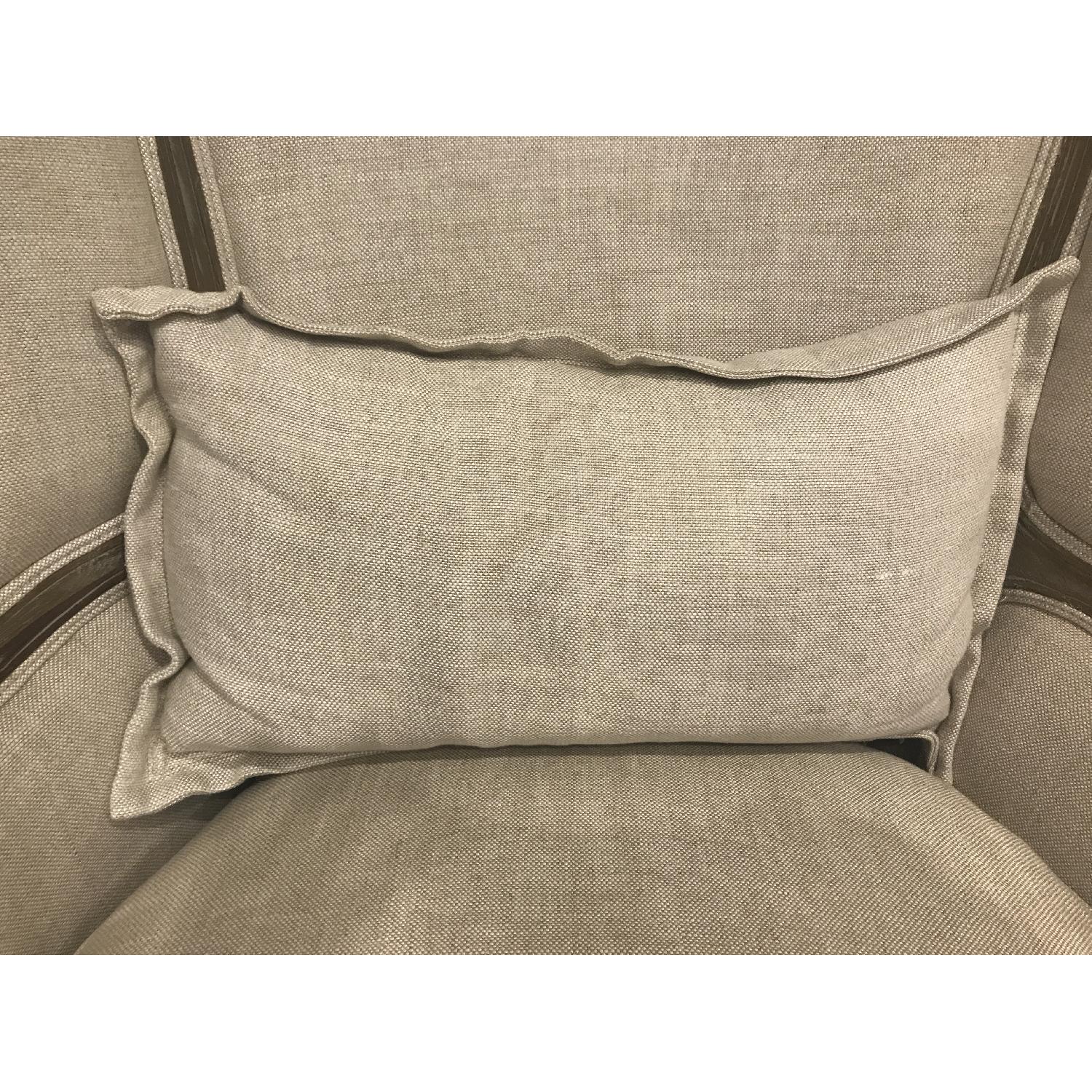 Restoration Hardware Versailles Burlap-Backed Chair w/ Pillow - image-4