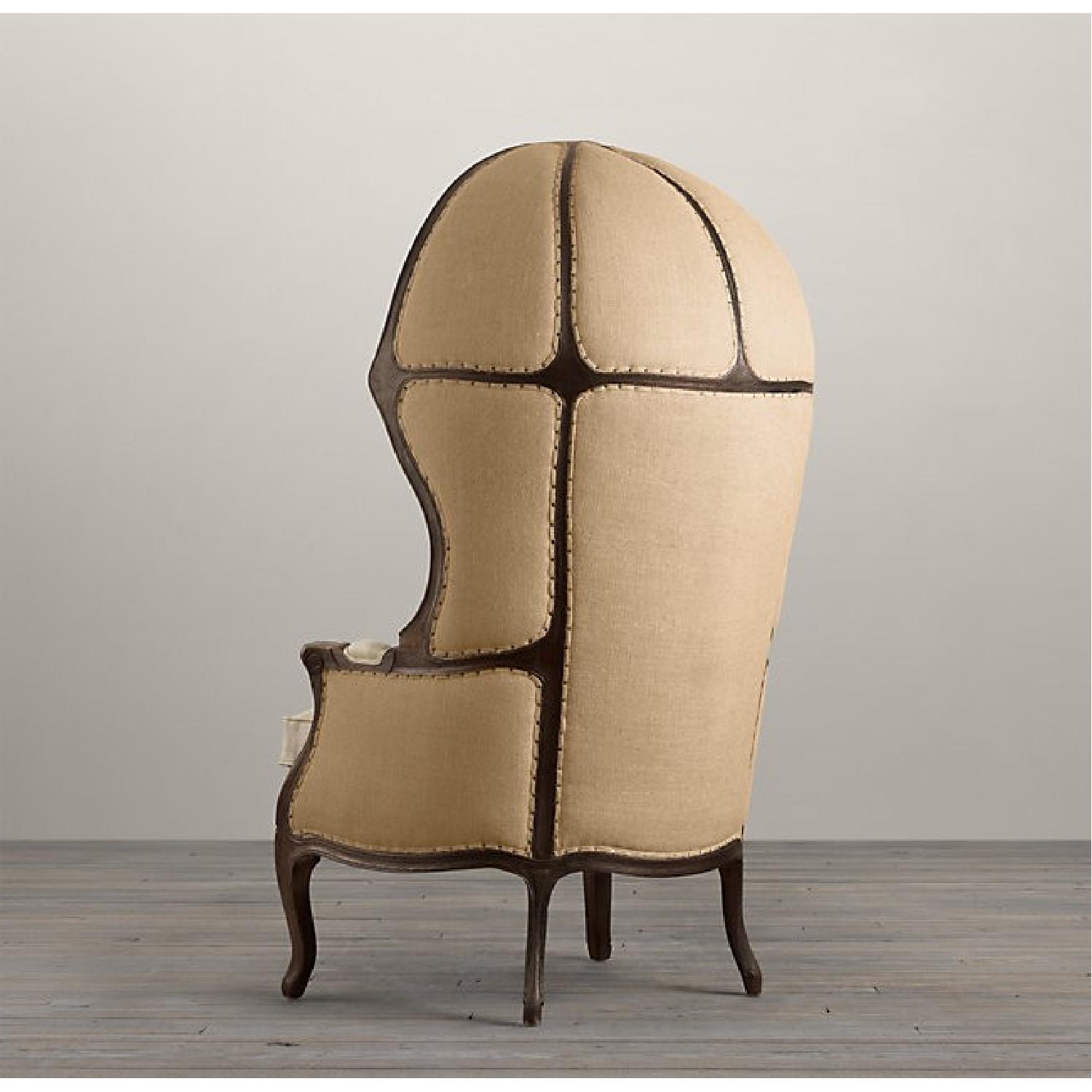 Restoration Hardware Versailles Burlap-Backed Chair w/ Pillow - image-5