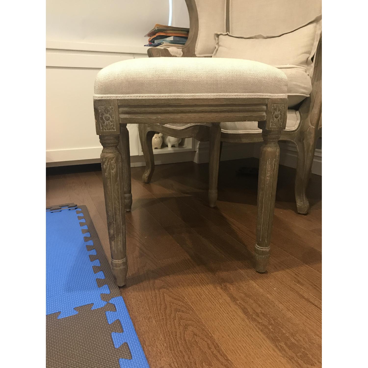 Restoration Hardware Louis Occasional Bench in Belgian Linen Sand - image-3