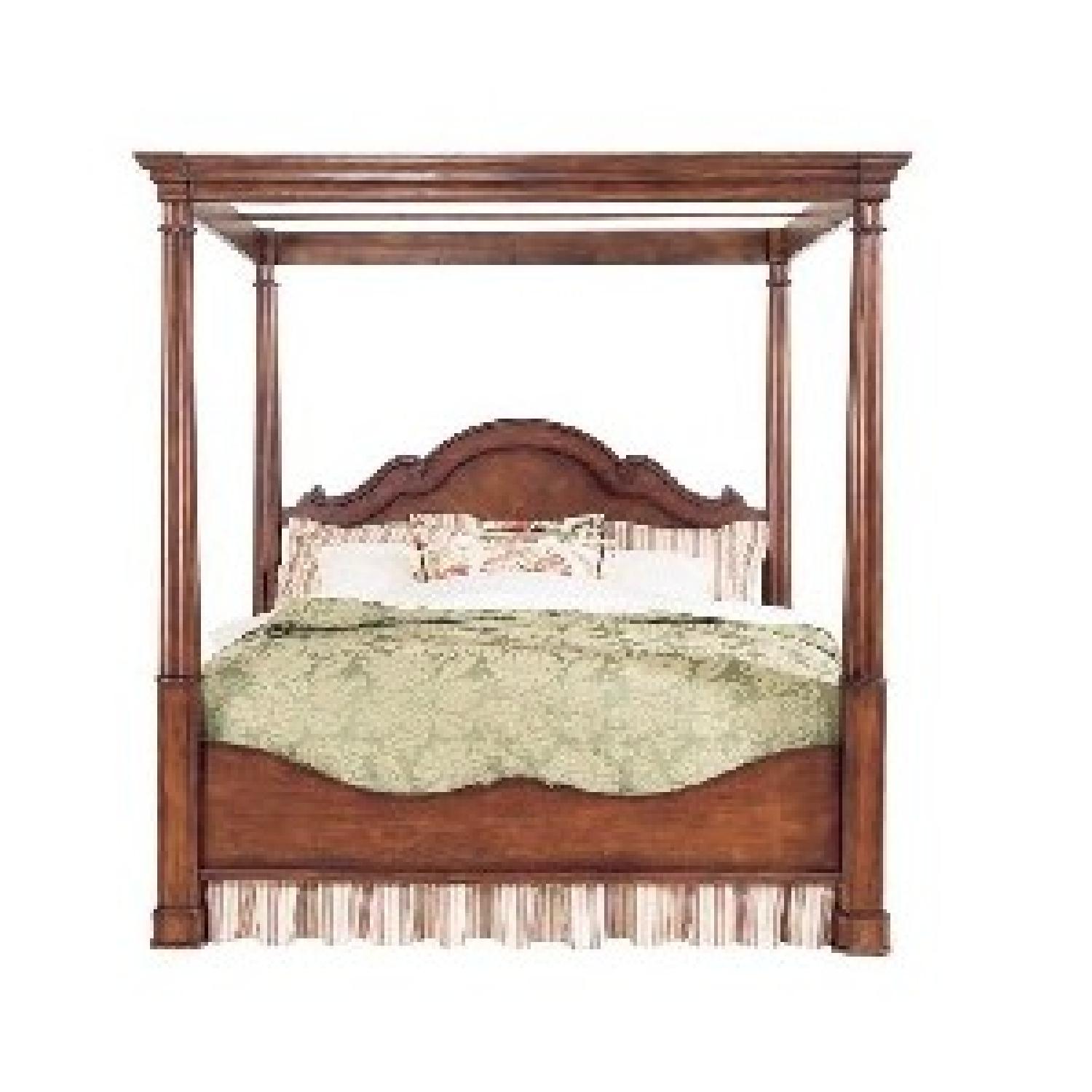 Bassett Louis-Philippe Queen Canopy Bed - image-0