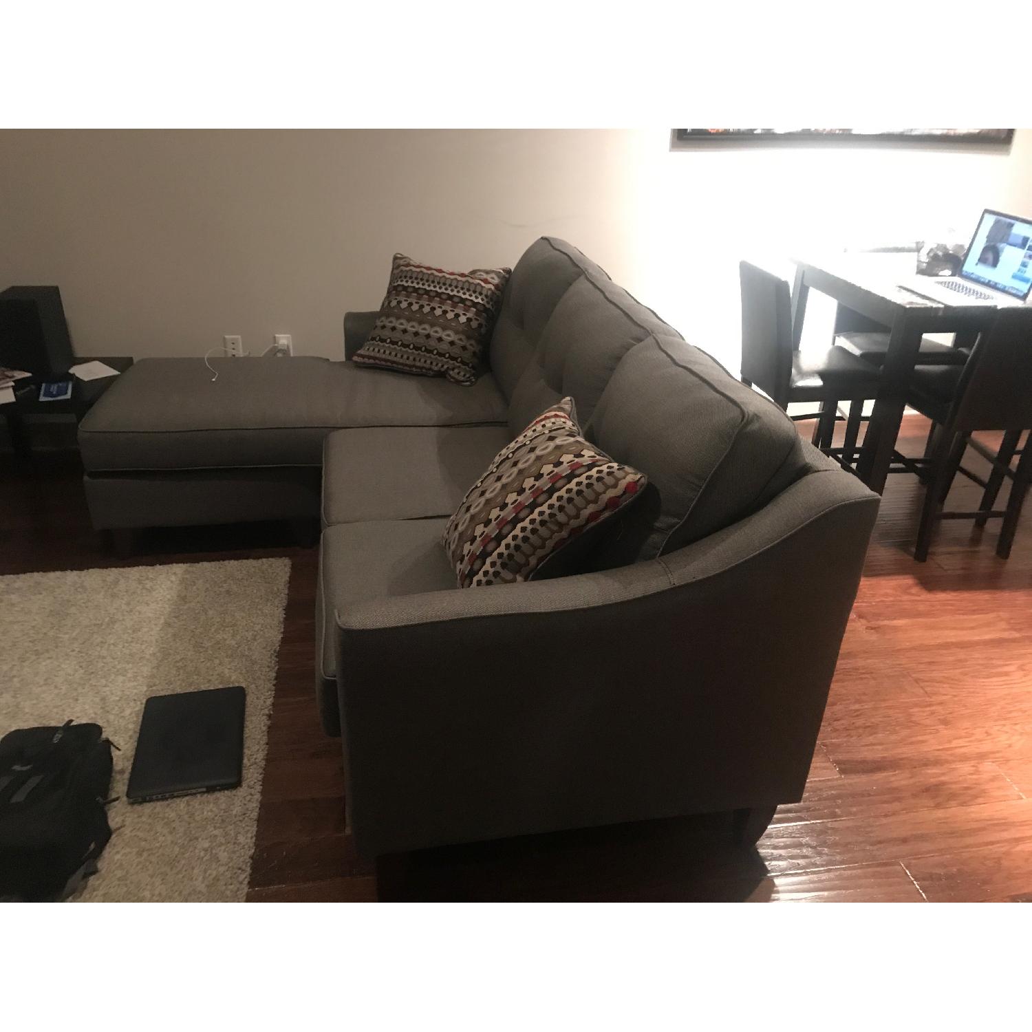 Value City Furniture Marco Chaise Sofa in Gray - image-2