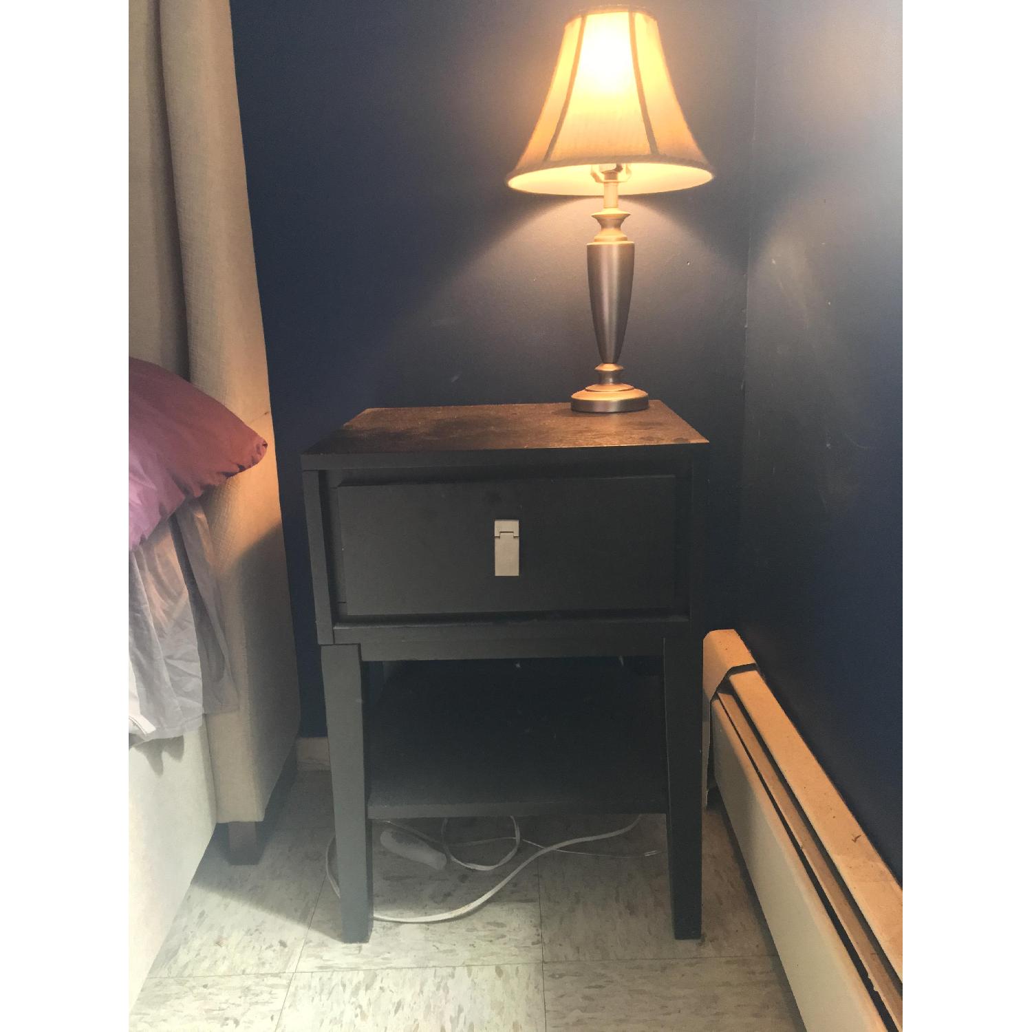 West Elm 1 Drawer & Shelf Side Table in Chocolate - image-3