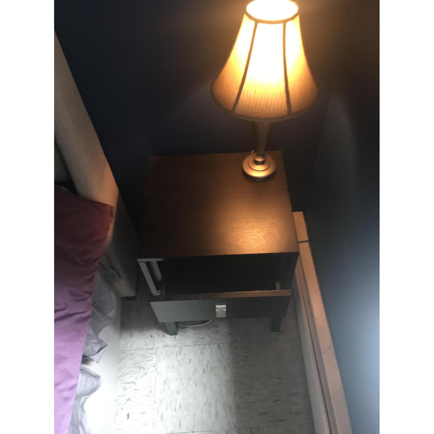West Elm 1 Drawer & Shelf Side Table in Chocolate - image-4