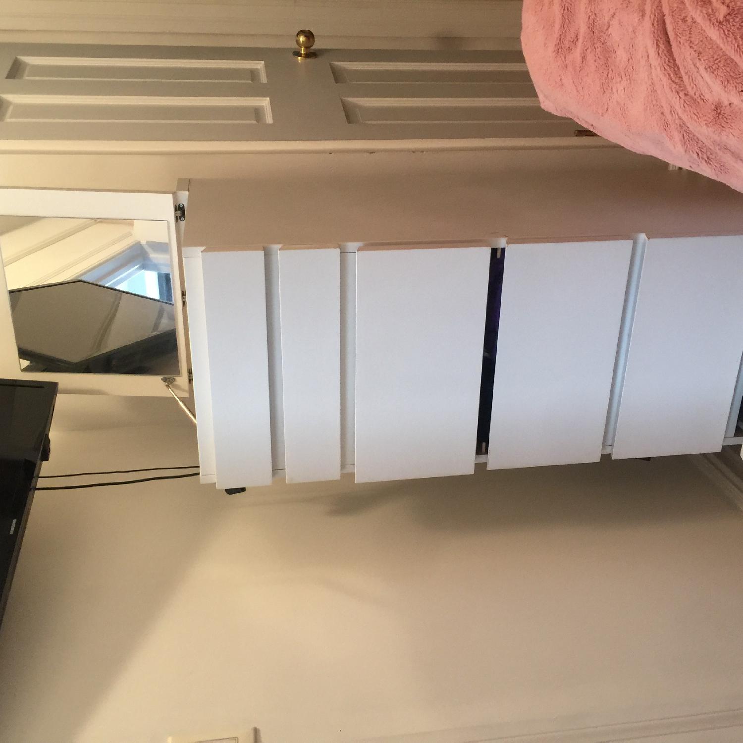 Tall IKEA malm dresser vanity with mirror - image-2