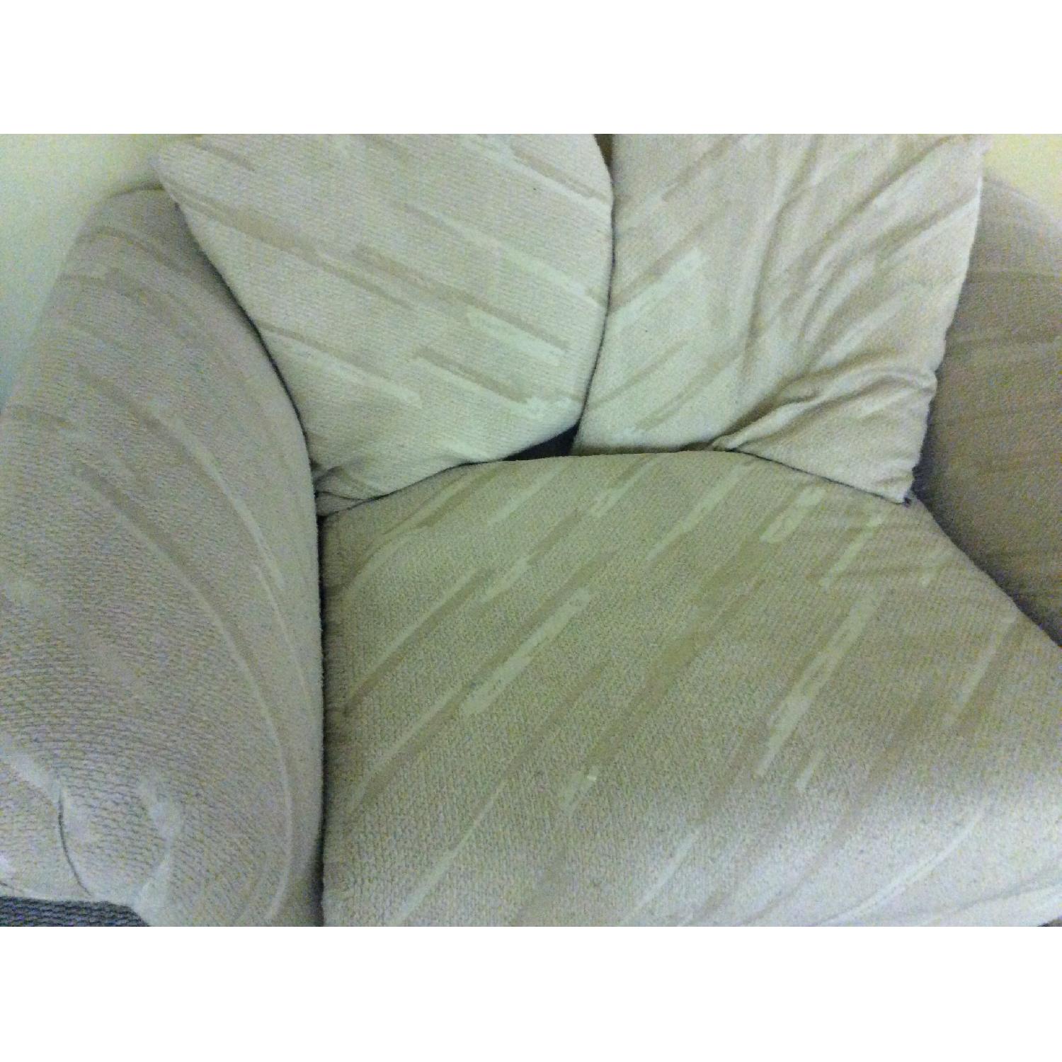 White 3 Seater Sofa + Loveseat - image-2