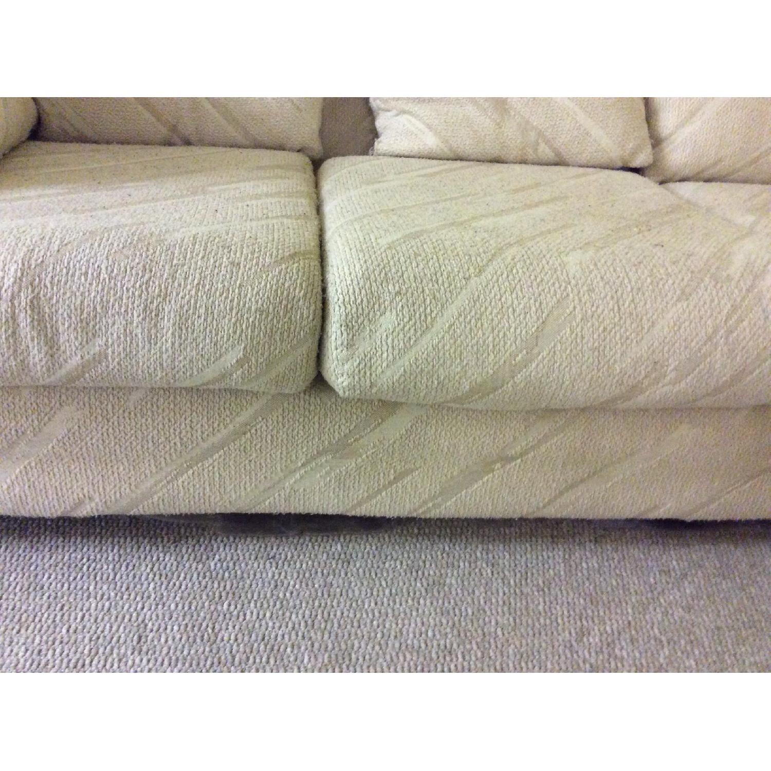 White 3 Seater Sofa + Loveseat - image-7