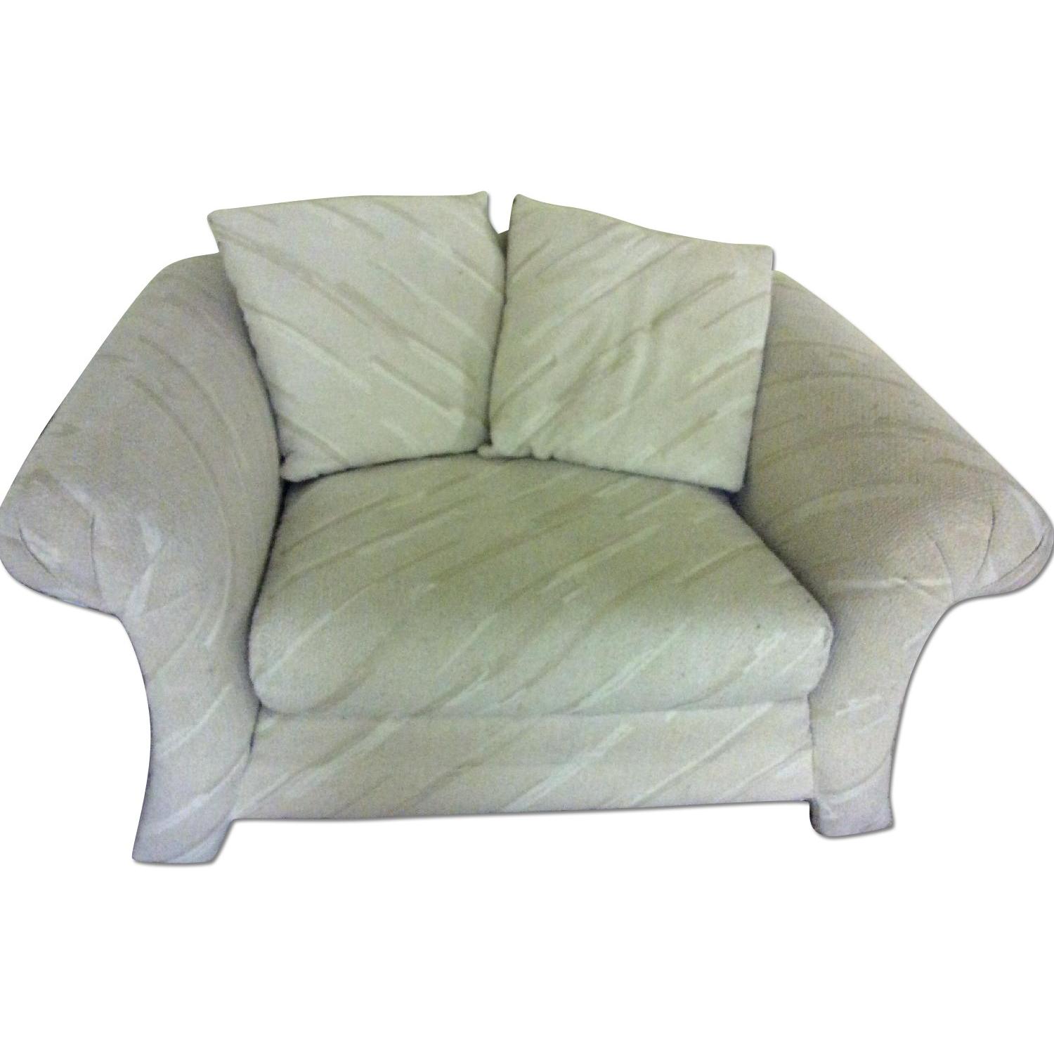 White 3 Seater Sofa + Loveseat - image-8
