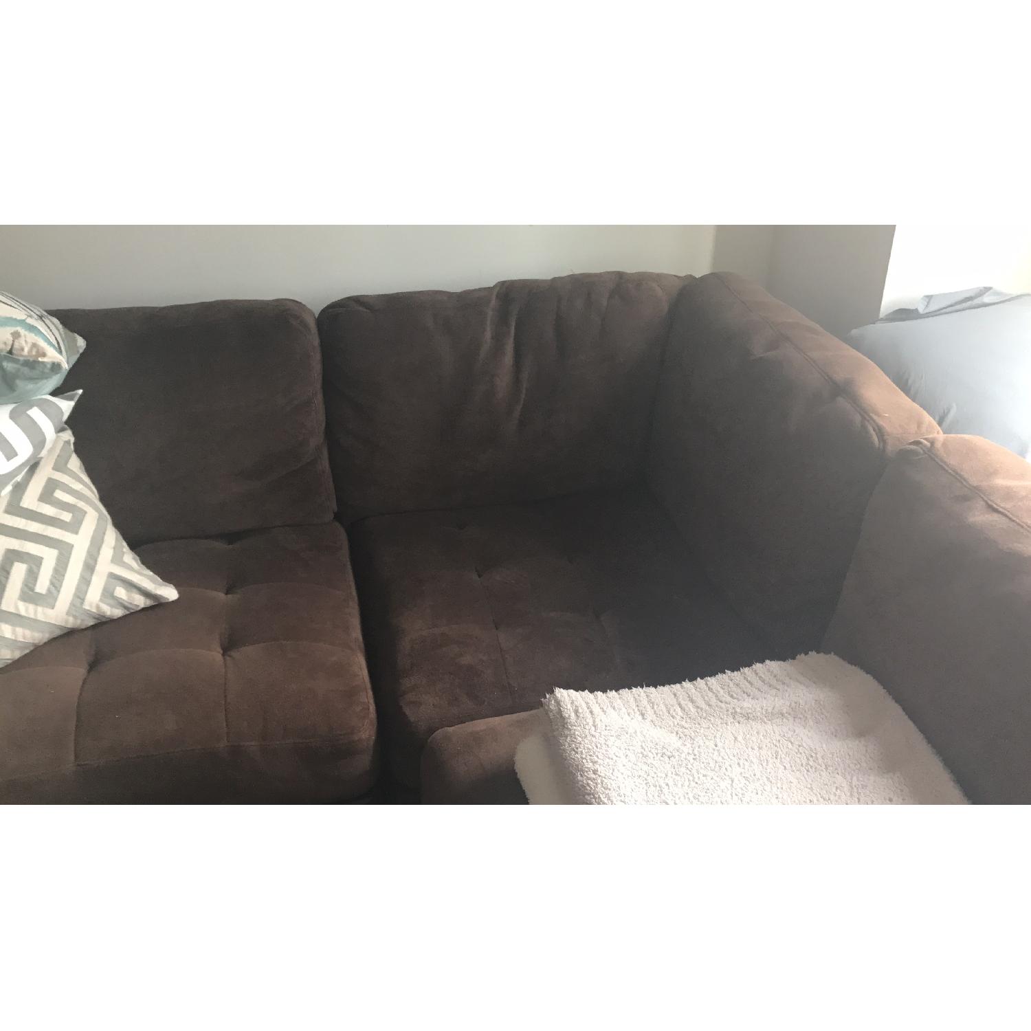 Furniture City Modular Sectional Couch in Chocolate Brown - image-6