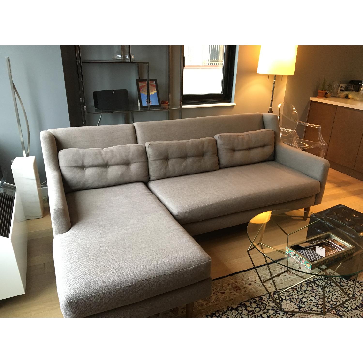 West Elm Crosby Mid-Century 2-Piece Left Chaise Sectional - image-4