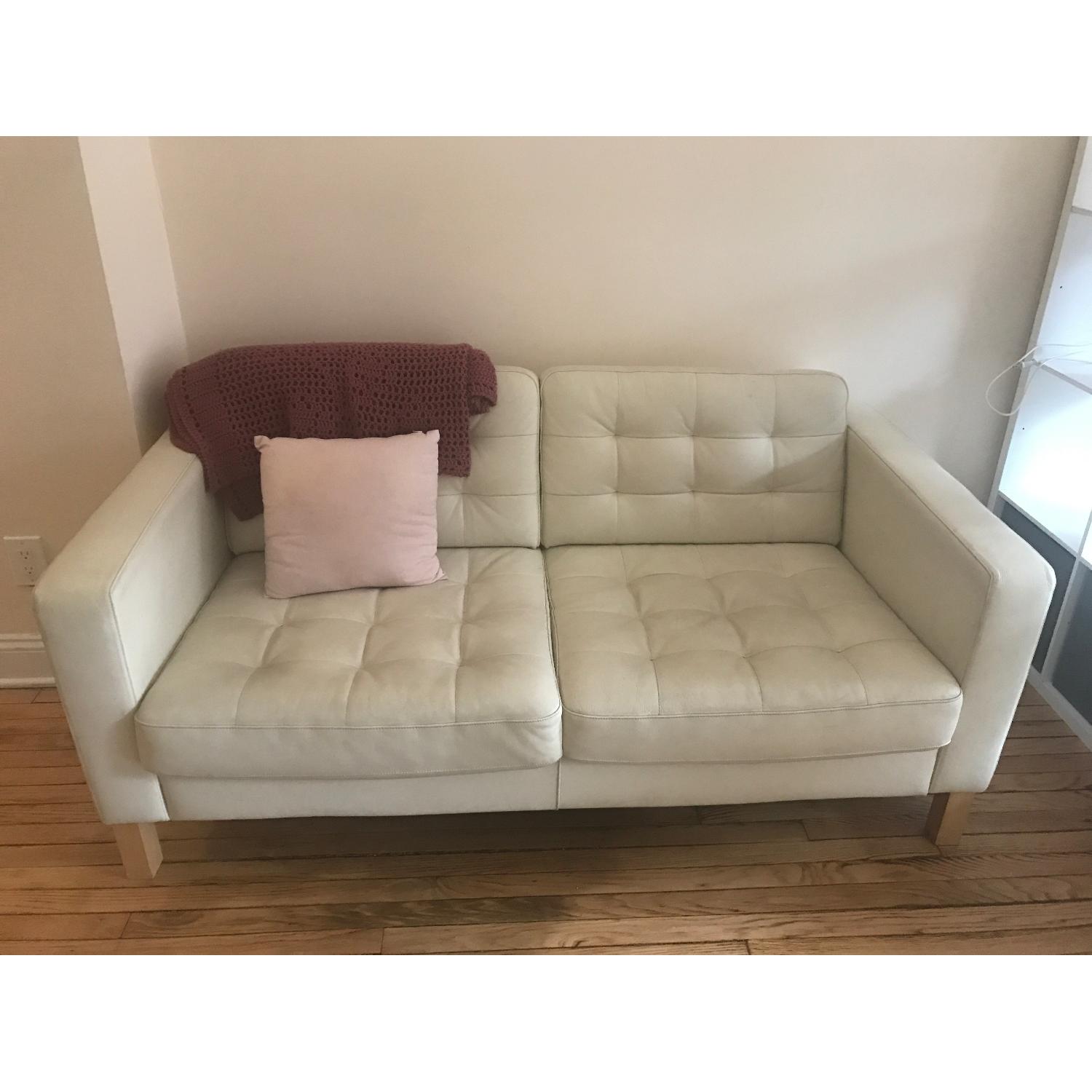 West Elm Leather Sofa - image-2