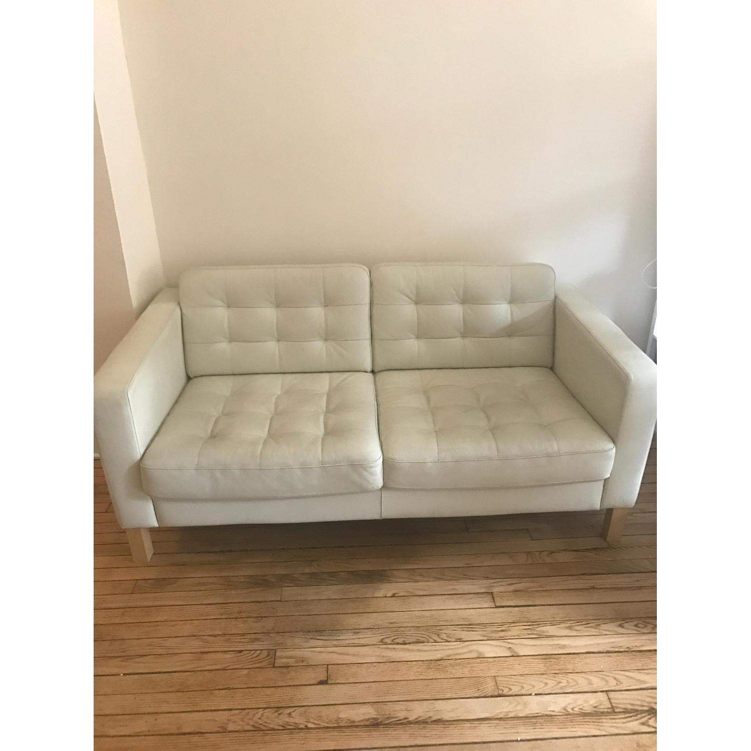 West Elm Leather Sofa - image-3