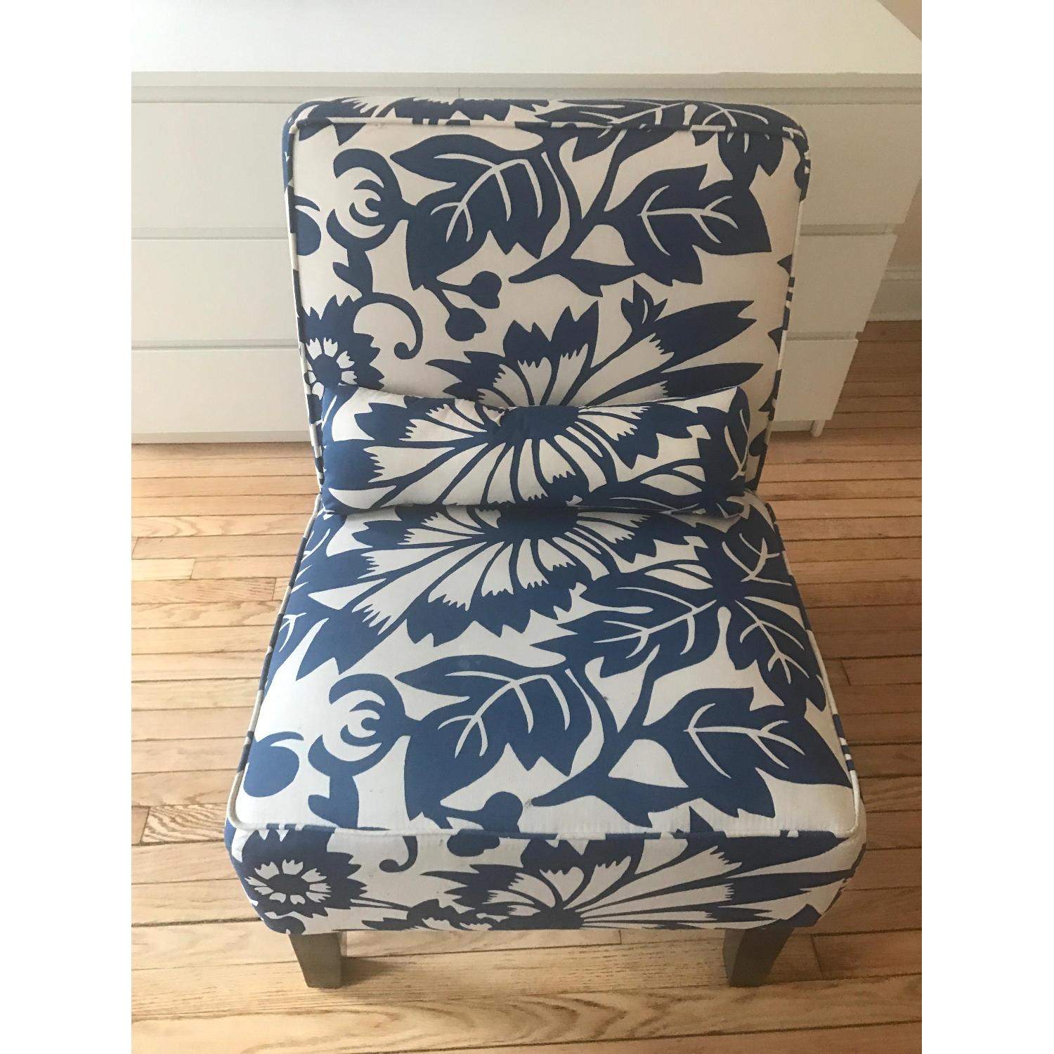 Target Blue & White Floral Accent Chair - image-2