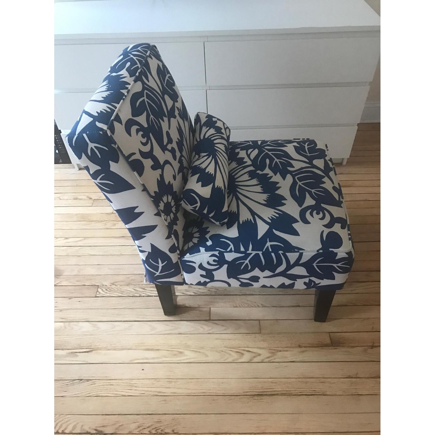 Target Blue & White Floral Accent Chair - image-3