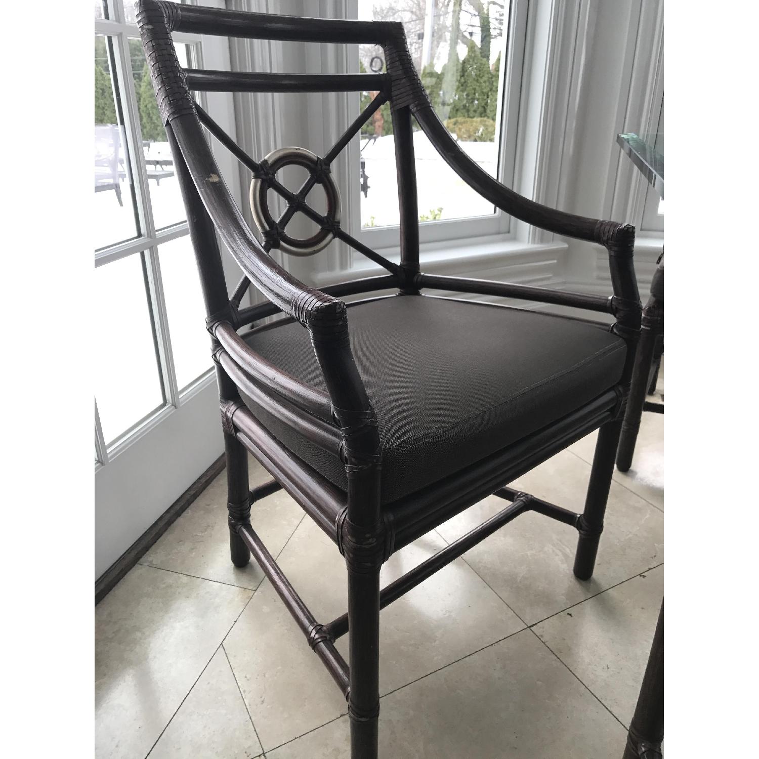 McGuire Bamboo Dining Table w/ 8 Chairs + 4 Bar Stools - image-4