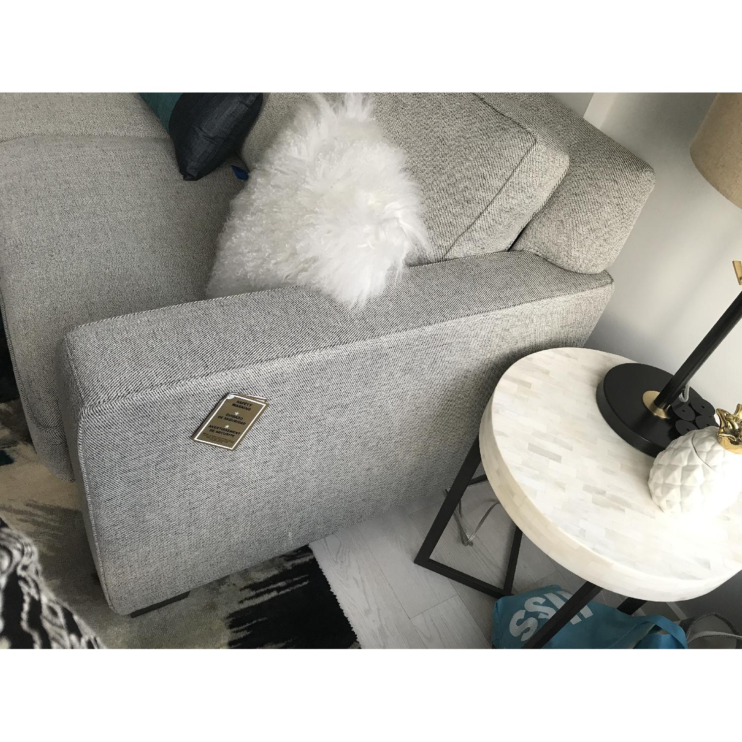 West Elm Henry Twill Gravel Full Sleeper Sofa - image-2