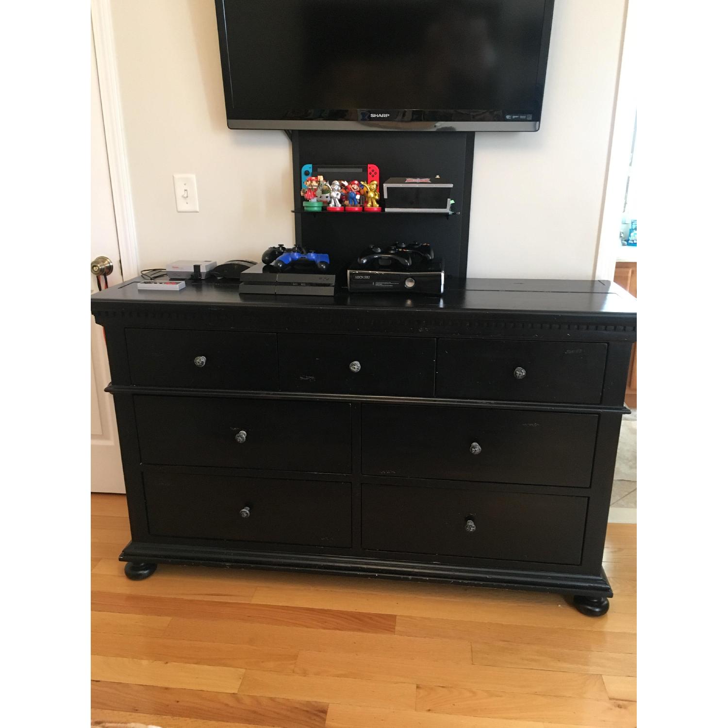 Restoration Hardware Antique Black 3 Piece Bedroom Set - image-5