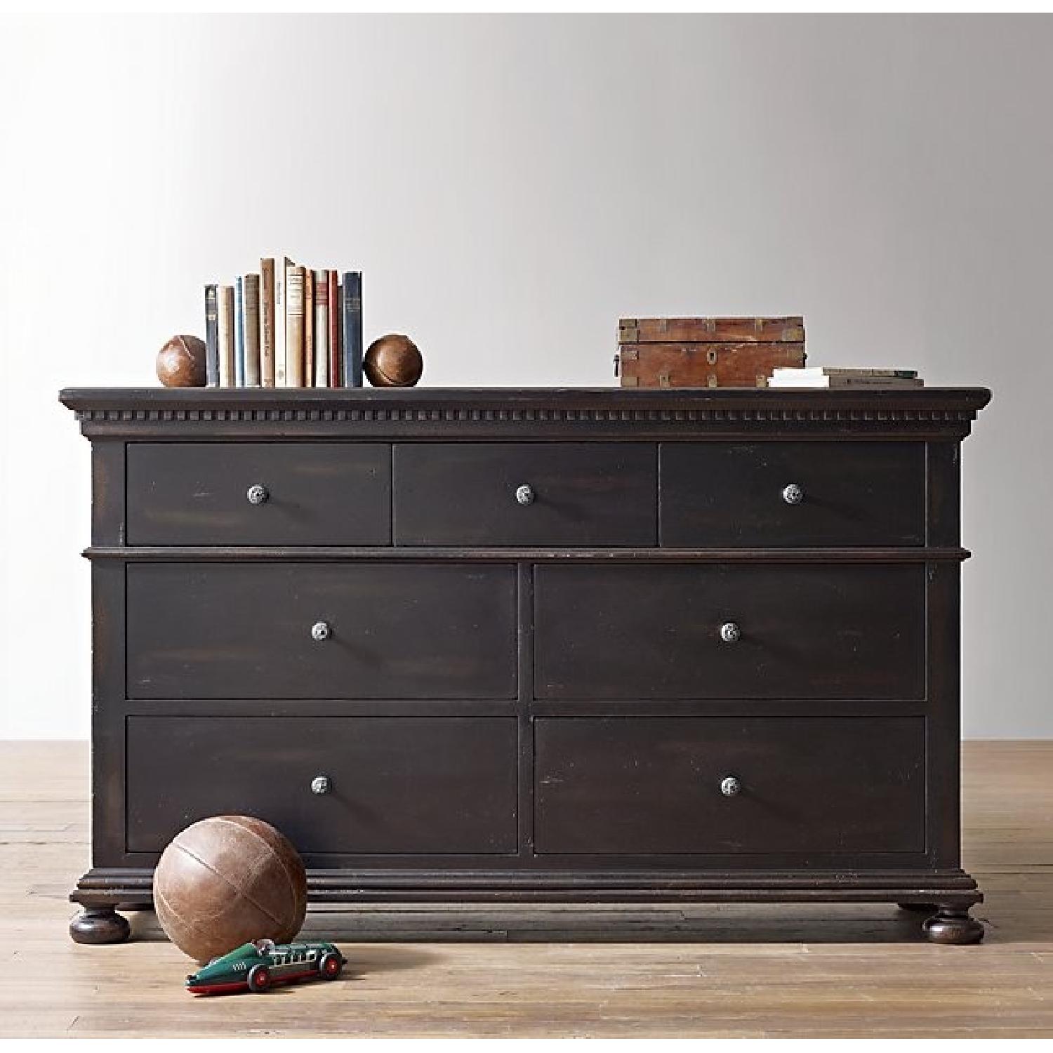 Restoration Hardware Antique Black 3 Piece Bedroom Set - image-9