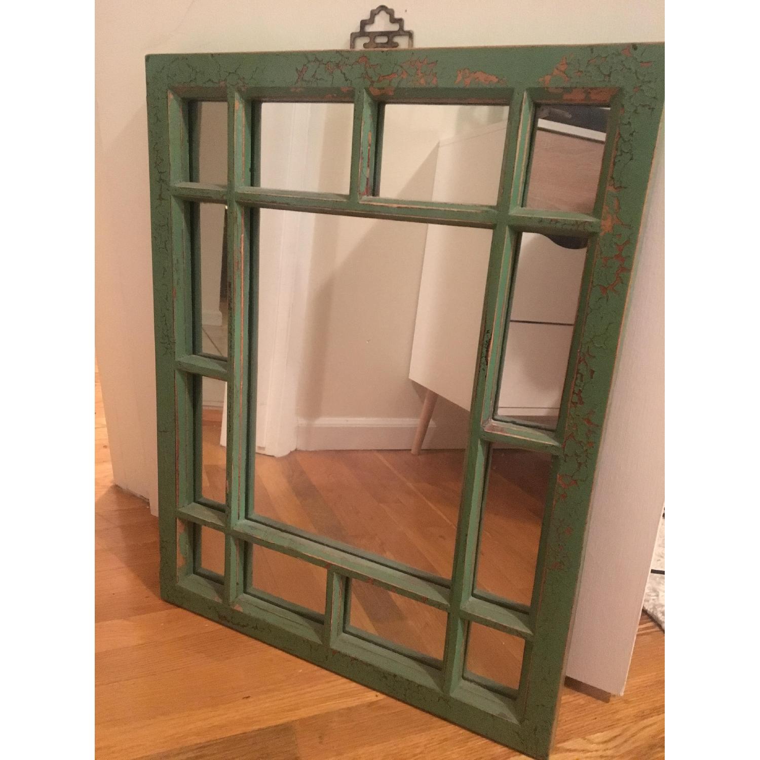 Vintage Sage Green Mirror - image-1