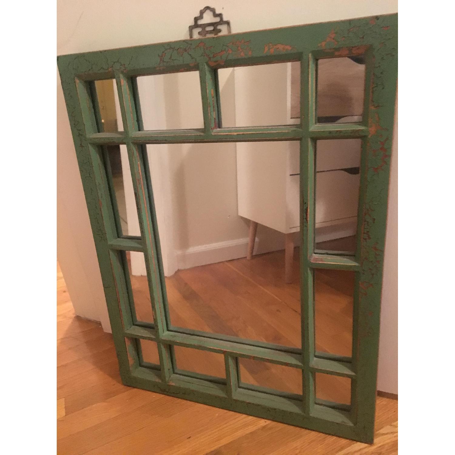 Vintage Sage Green Mirror - image-4