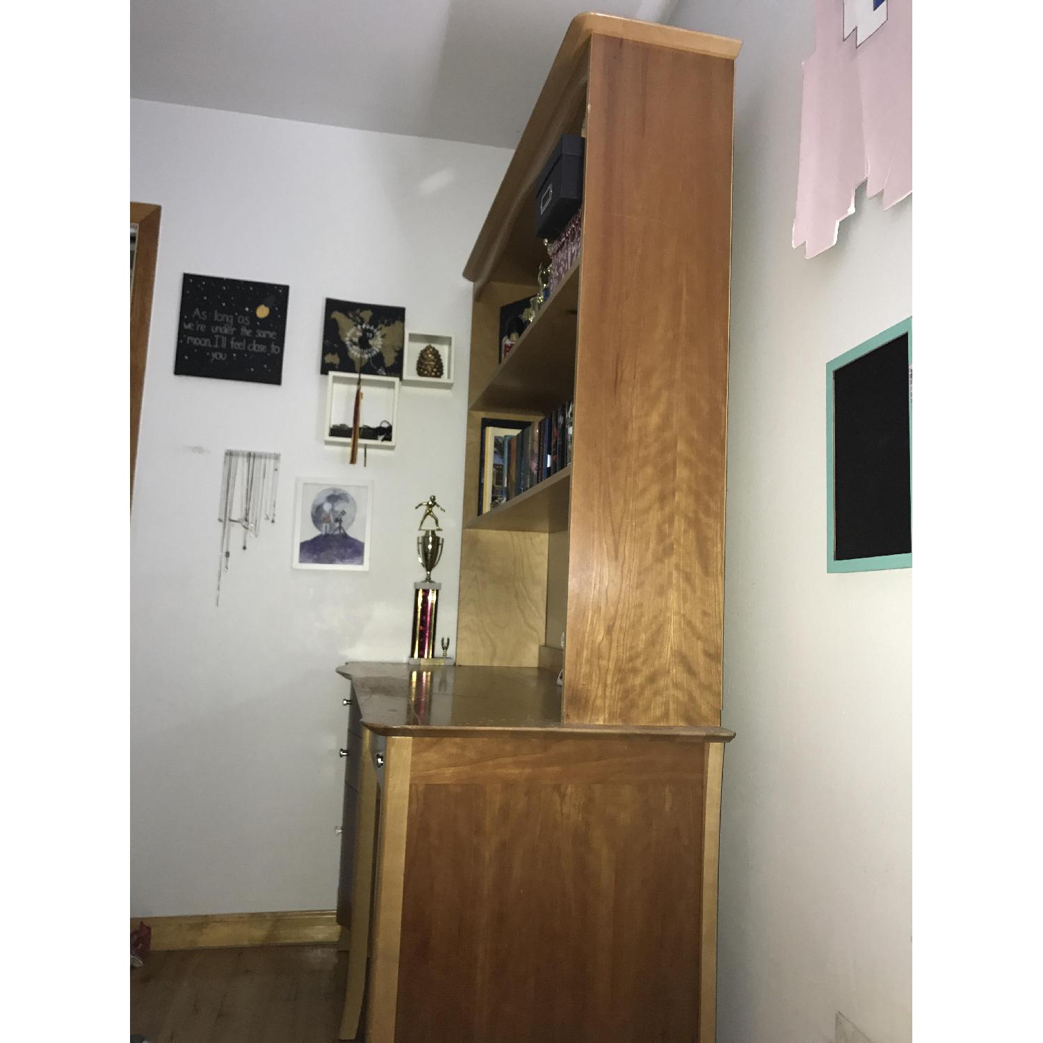 Wooden Desk w/ Built-In Shelf - image-2