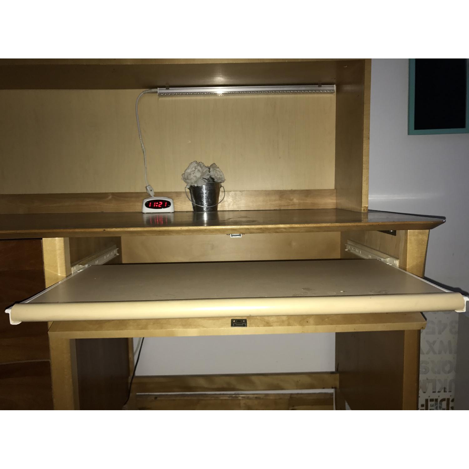 Wooden Desk w/ Built-In Shelf - image-3