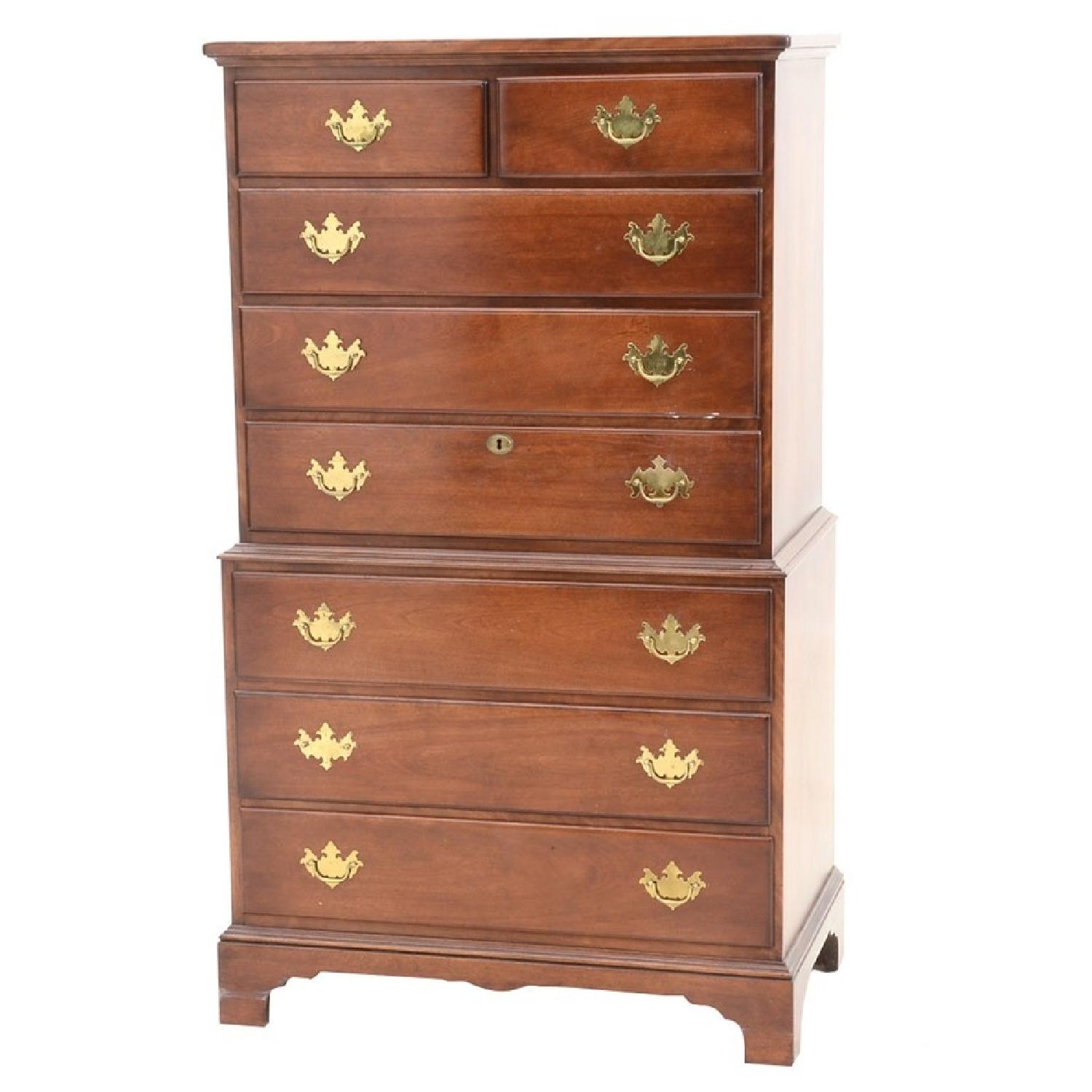 Whitney Furniture Chippendale Style Mahogany Chest on Chest - image-8