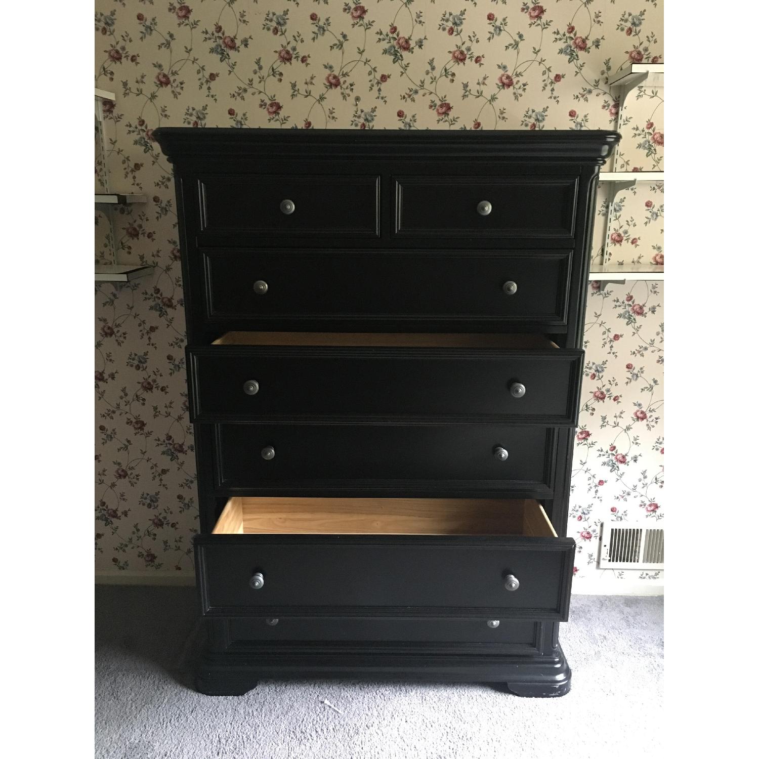 Raymour & Flanigan 7 Drawer Black Chest - image-2