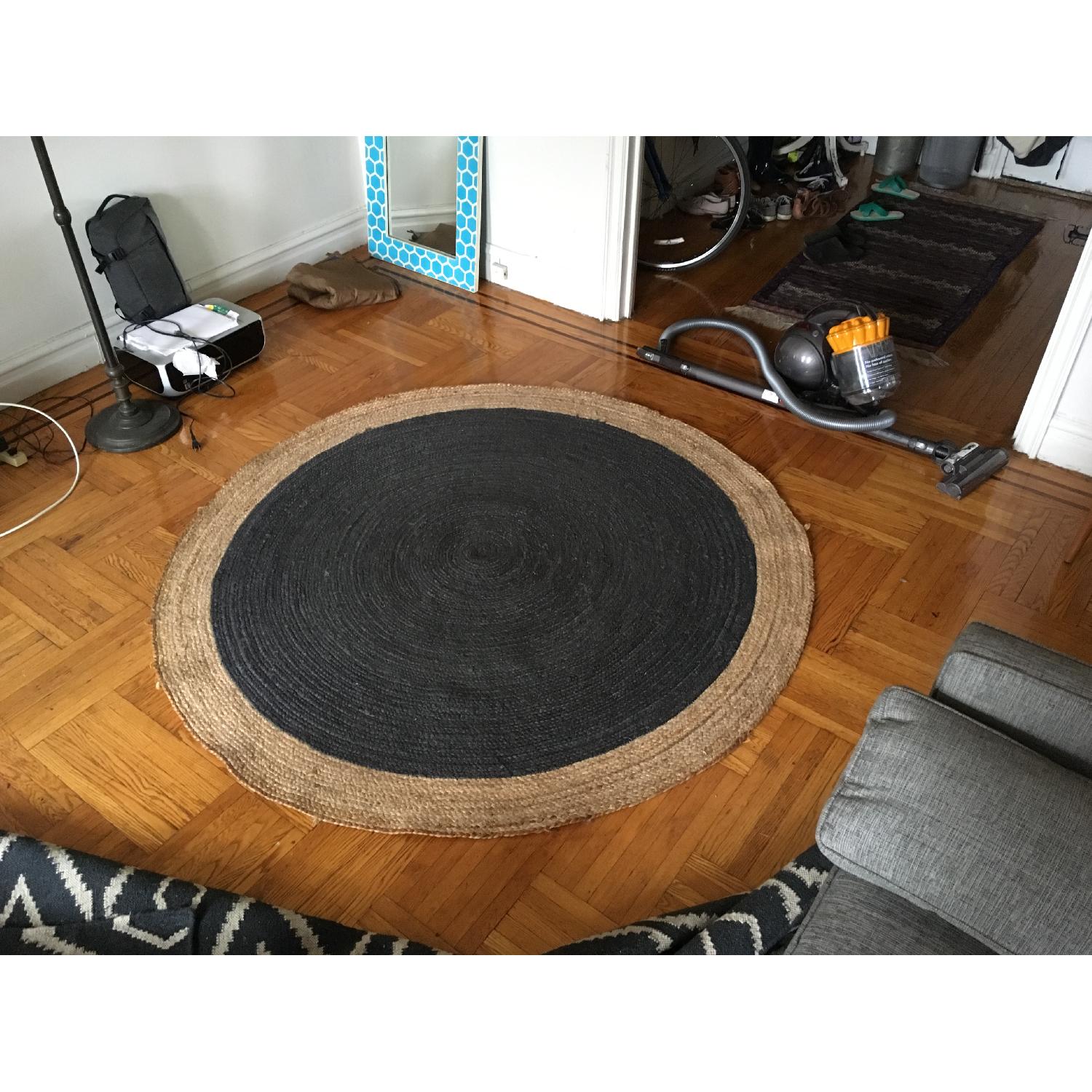West Elm Bordered Round Jute Rug - image-2