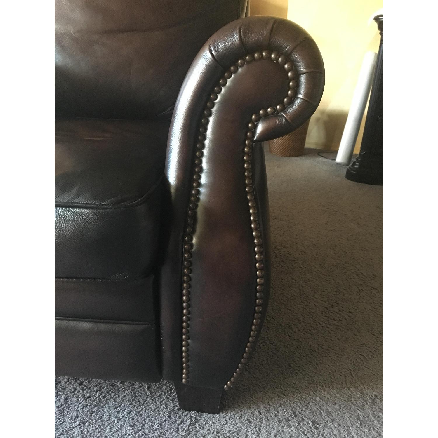 Macy's Brown Leather Recliner Chair AptDeco