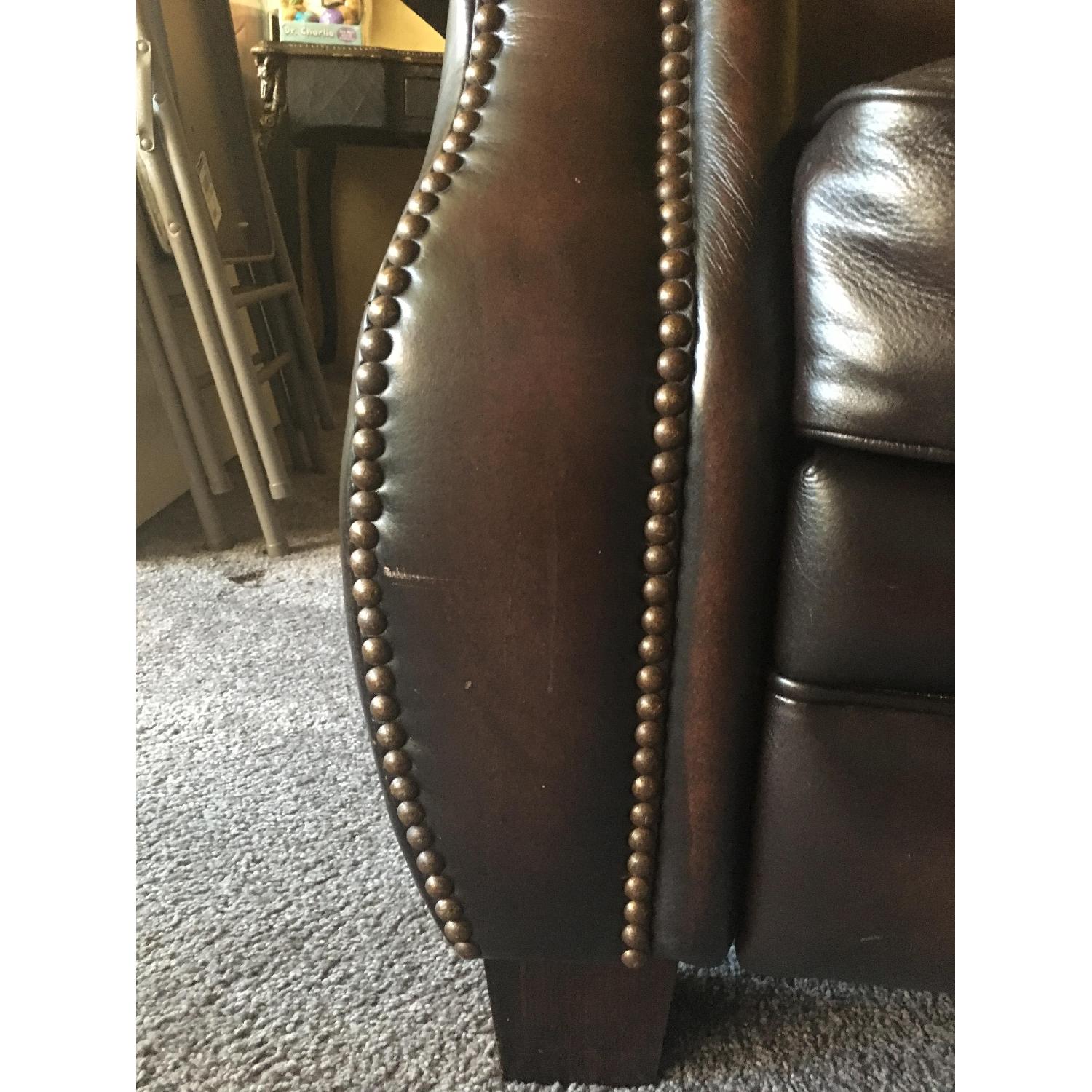 Macy's Brown Leather Recliner Chair - image-3