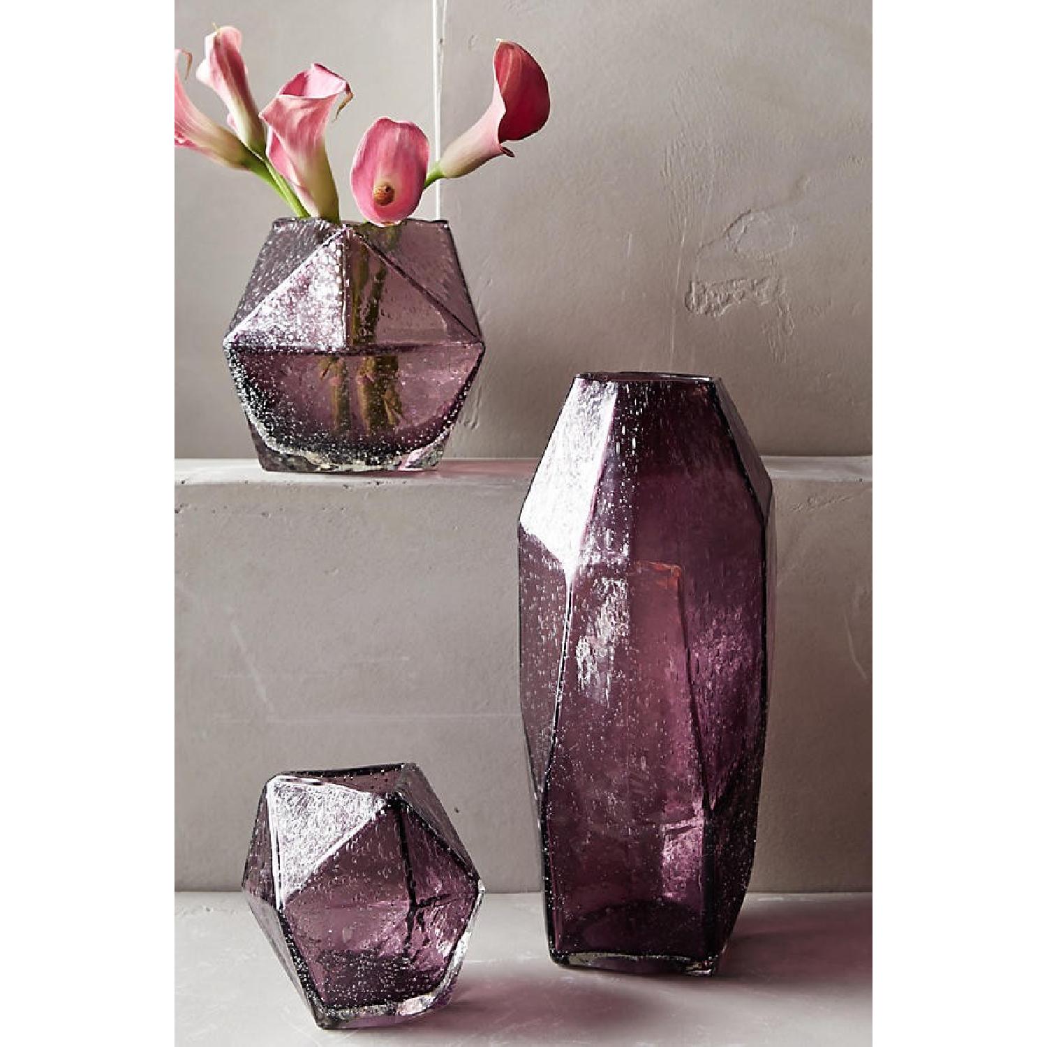 Anthropologie Faceted Gem Vases - image-1